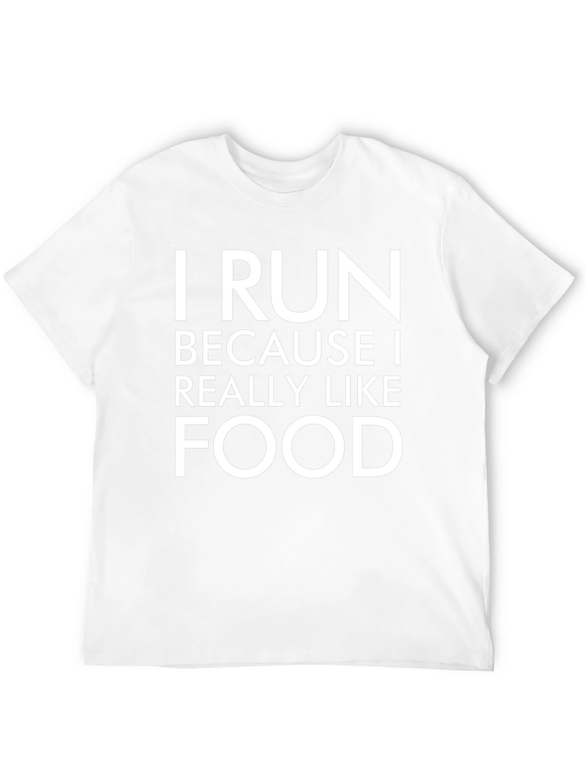 I Run Because I Like Food Black Graphic T-Shirt