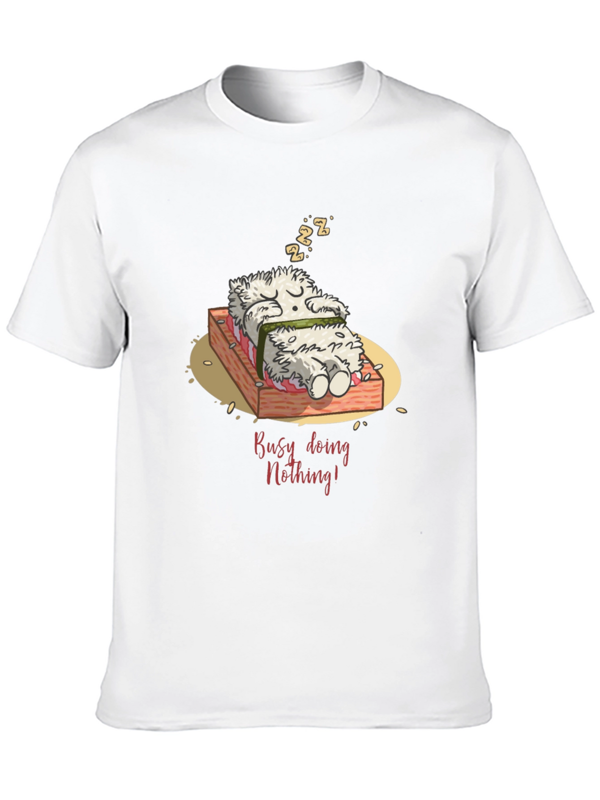 Funny Busy Doing Nothing Sushi Sleeping T-Shirt