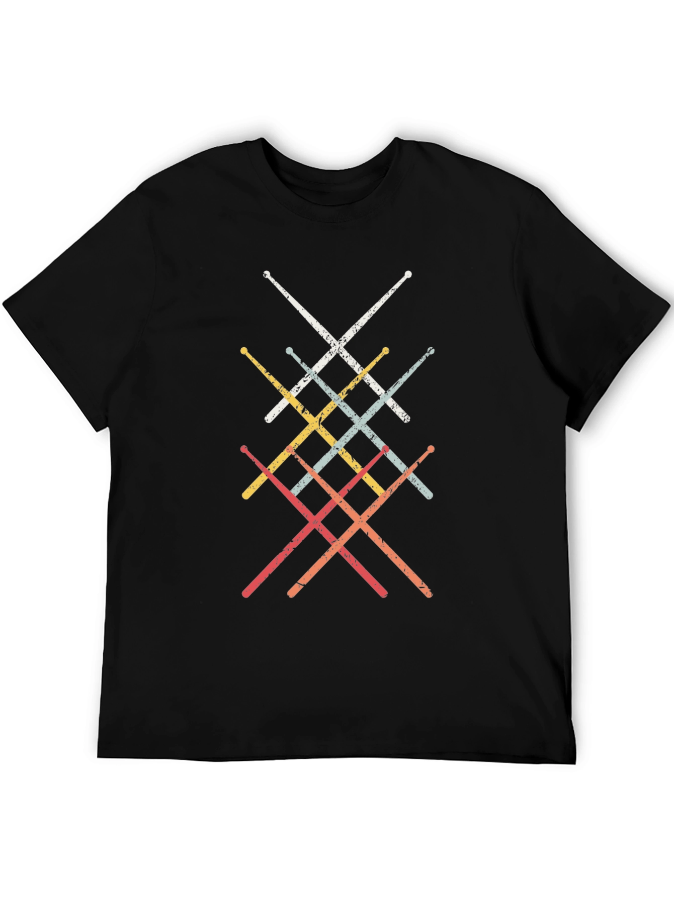 Retro Drumsticks Graphic T-Shirt