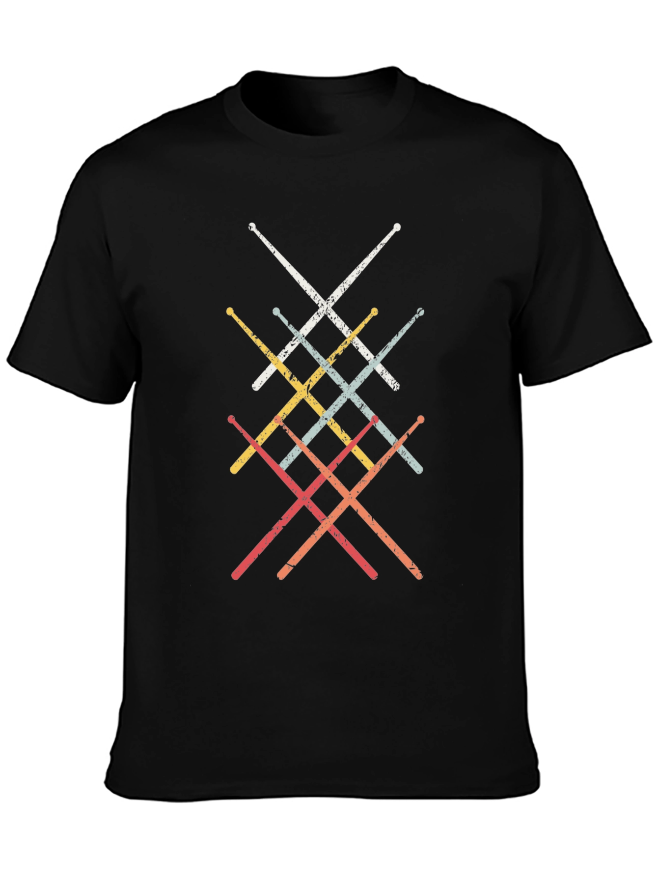 Retro Drumsticks Graphic T-Shirt