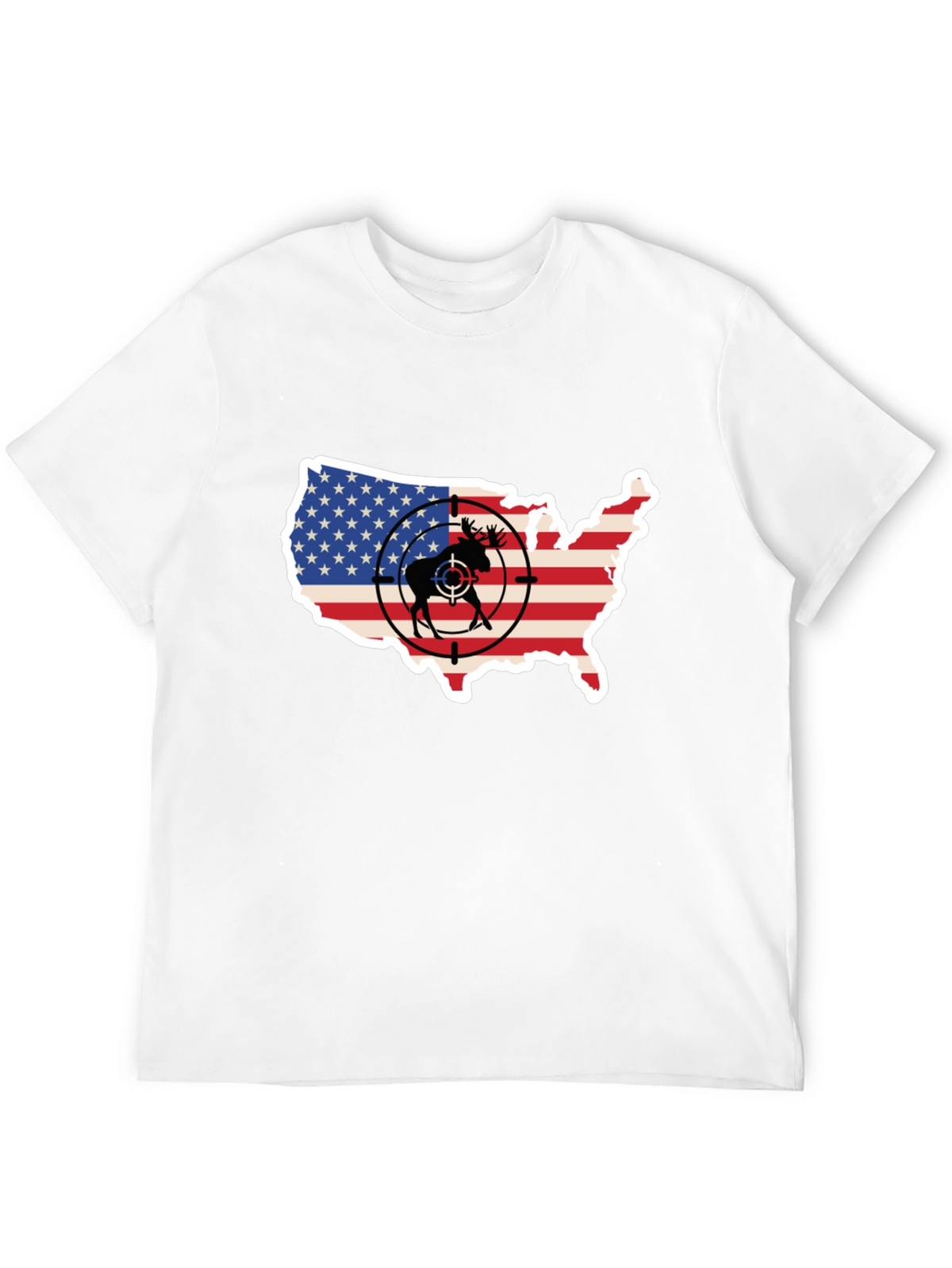 Moose Target USA Flag T-Shirt