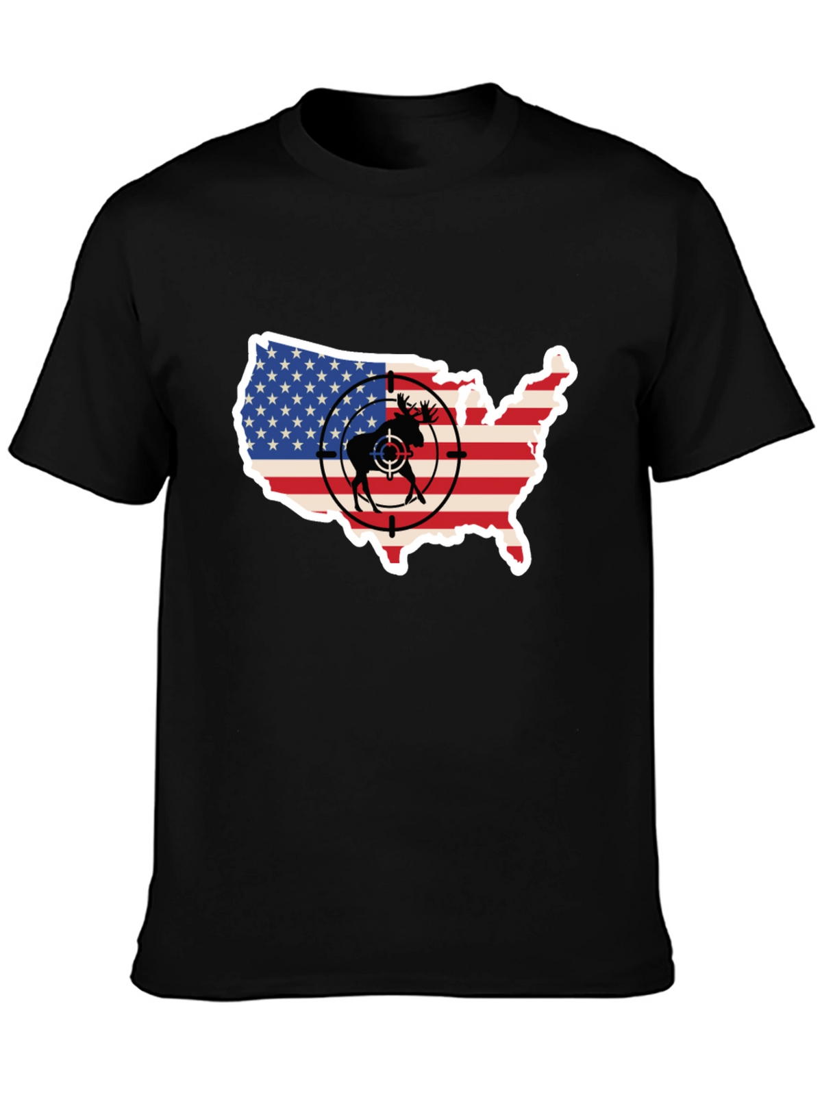 Moose Target USA Flag T-Shirt
