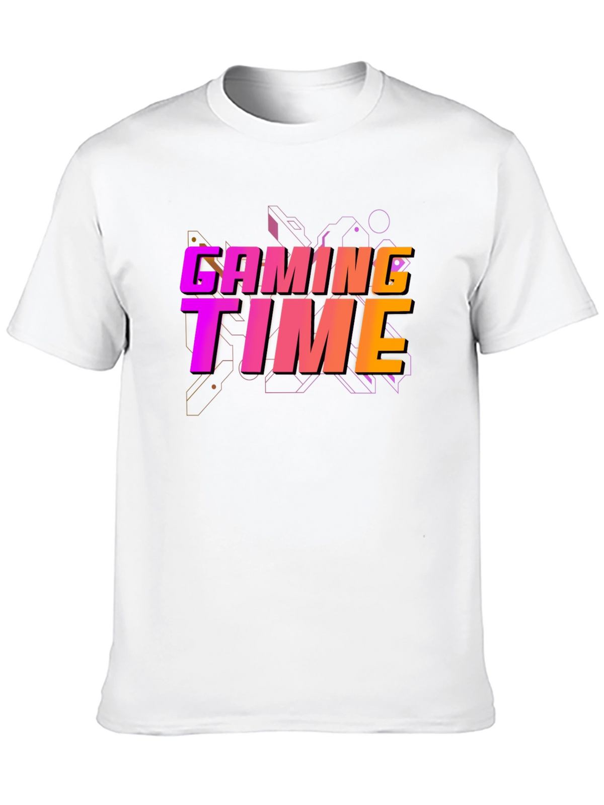 Gaming Time Graphic Print Black T-Shirt