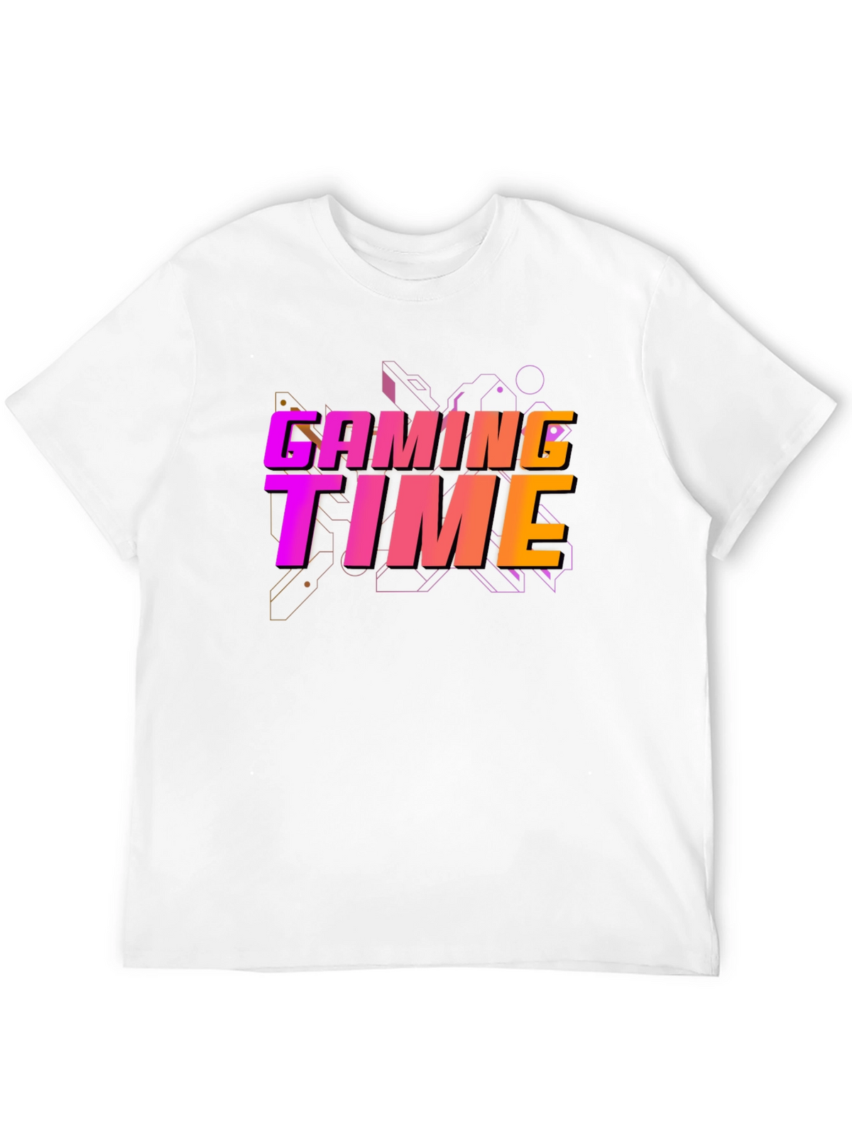 Gaming Time Graphic Print Black T-Shirt