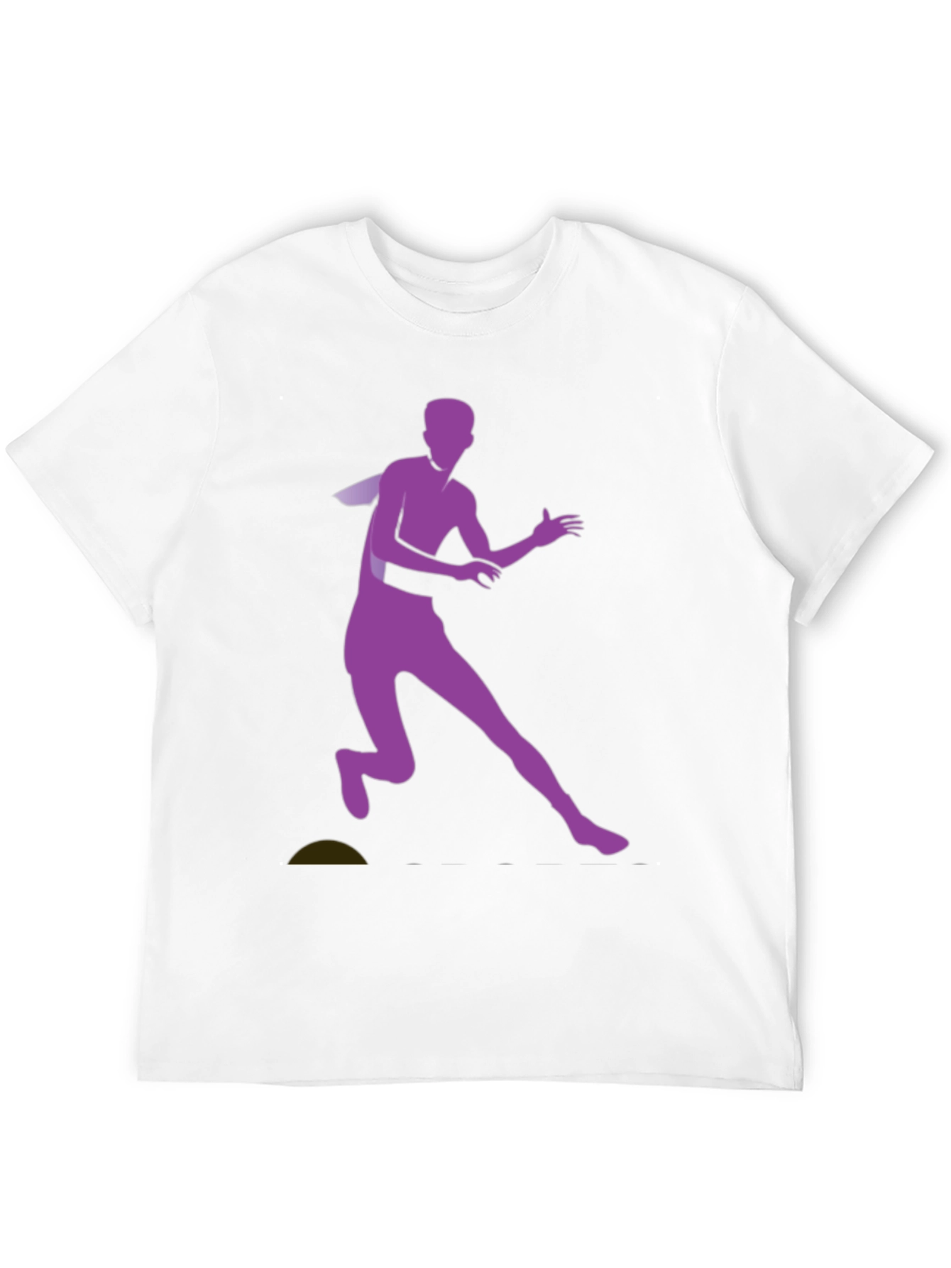 Black Graphic Tee with Purple Running Silhouette