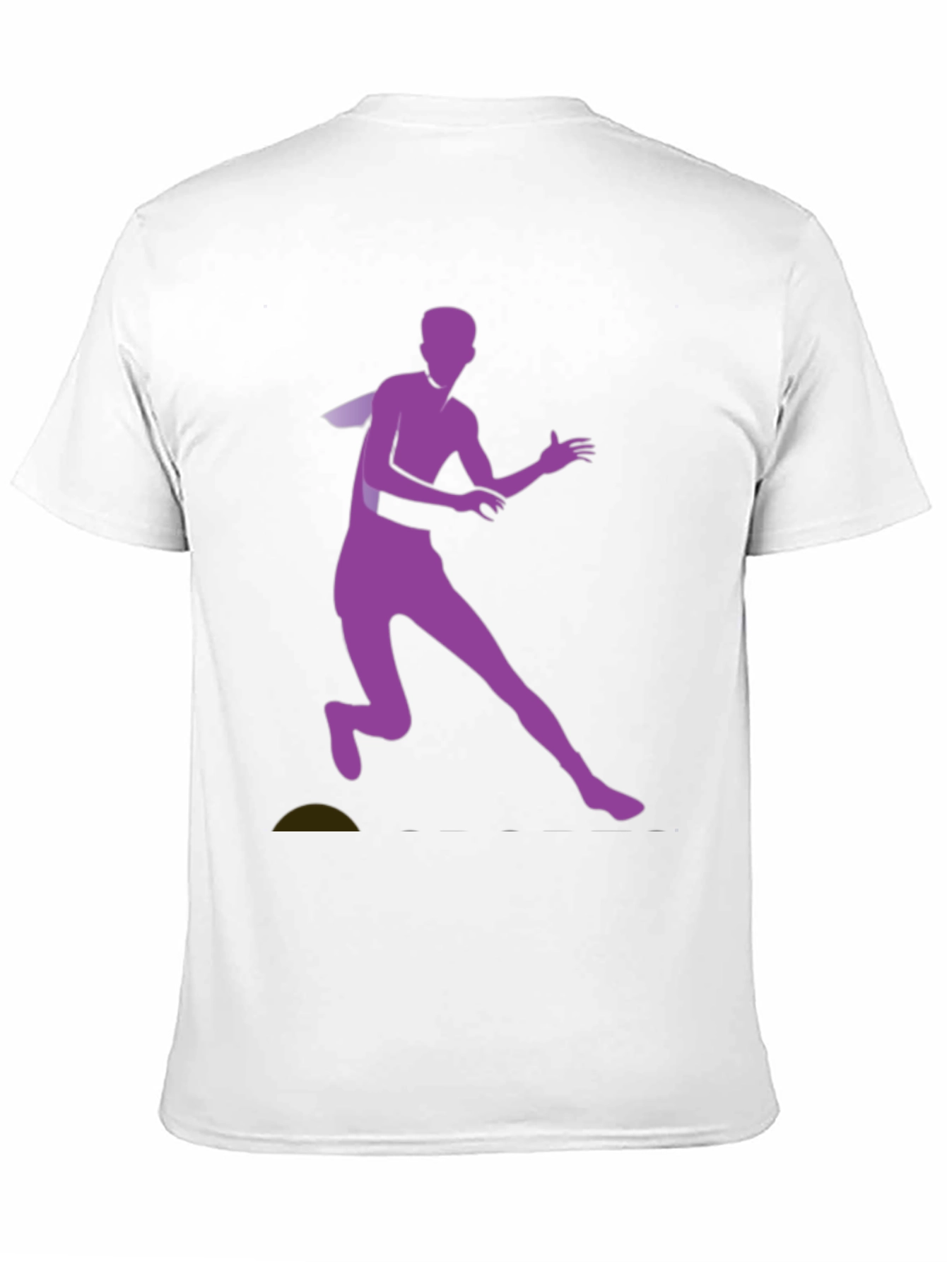 Black Graphic Tee with Purple Running Silhouette