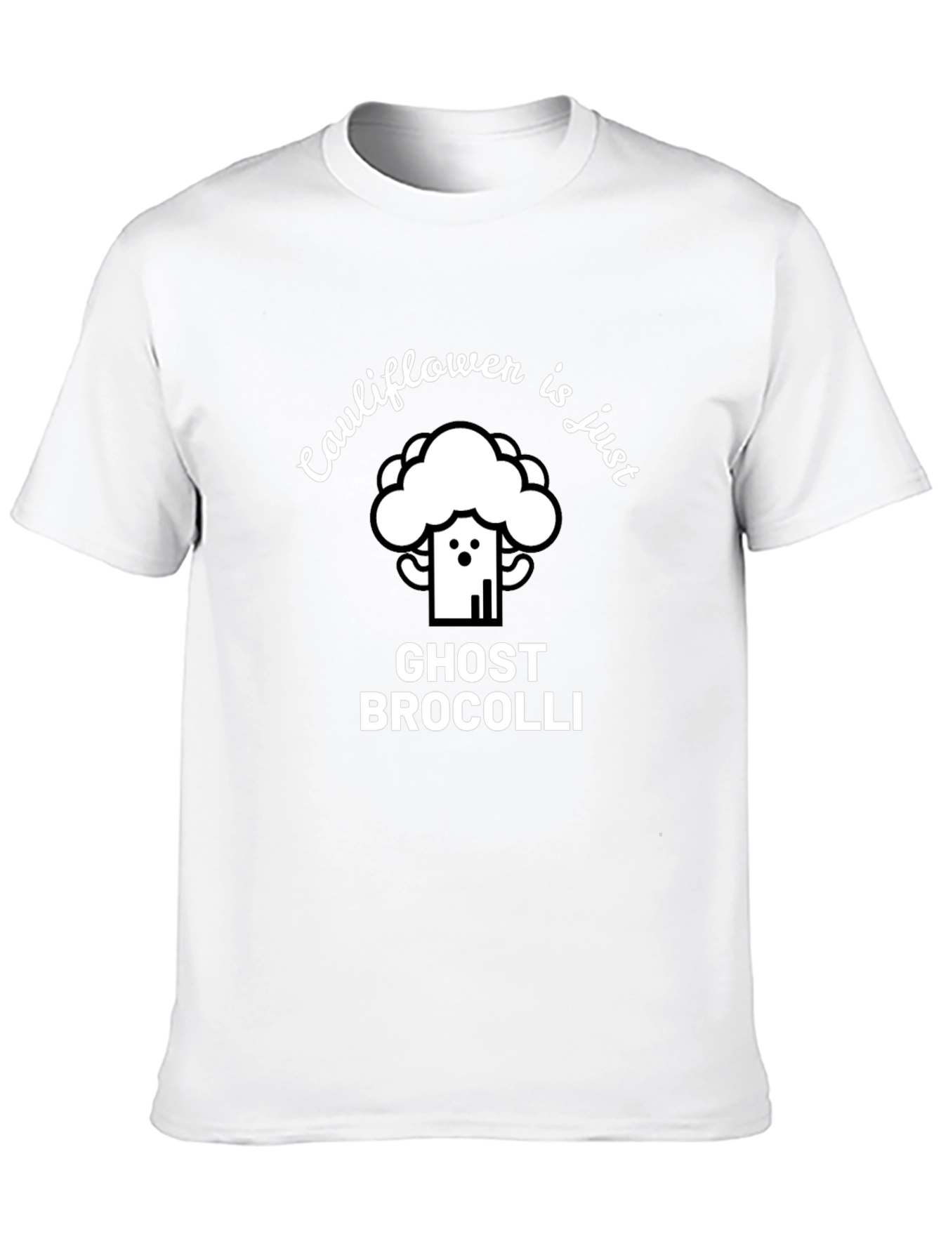 Cauliflower Ghost Broccoli Funny T-Shirt
