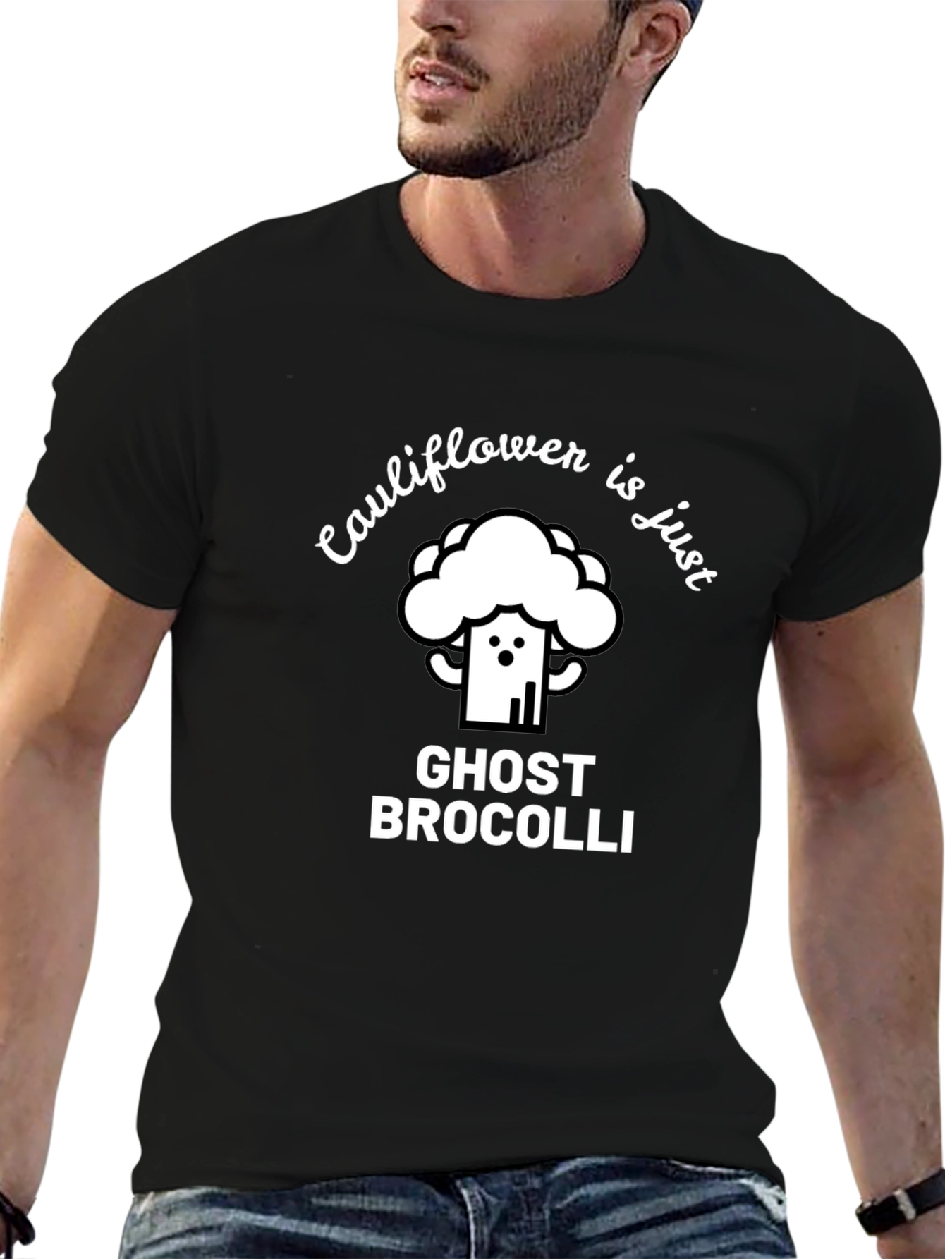 Cauliflower Ghost Broccoli Funny T-Shirt