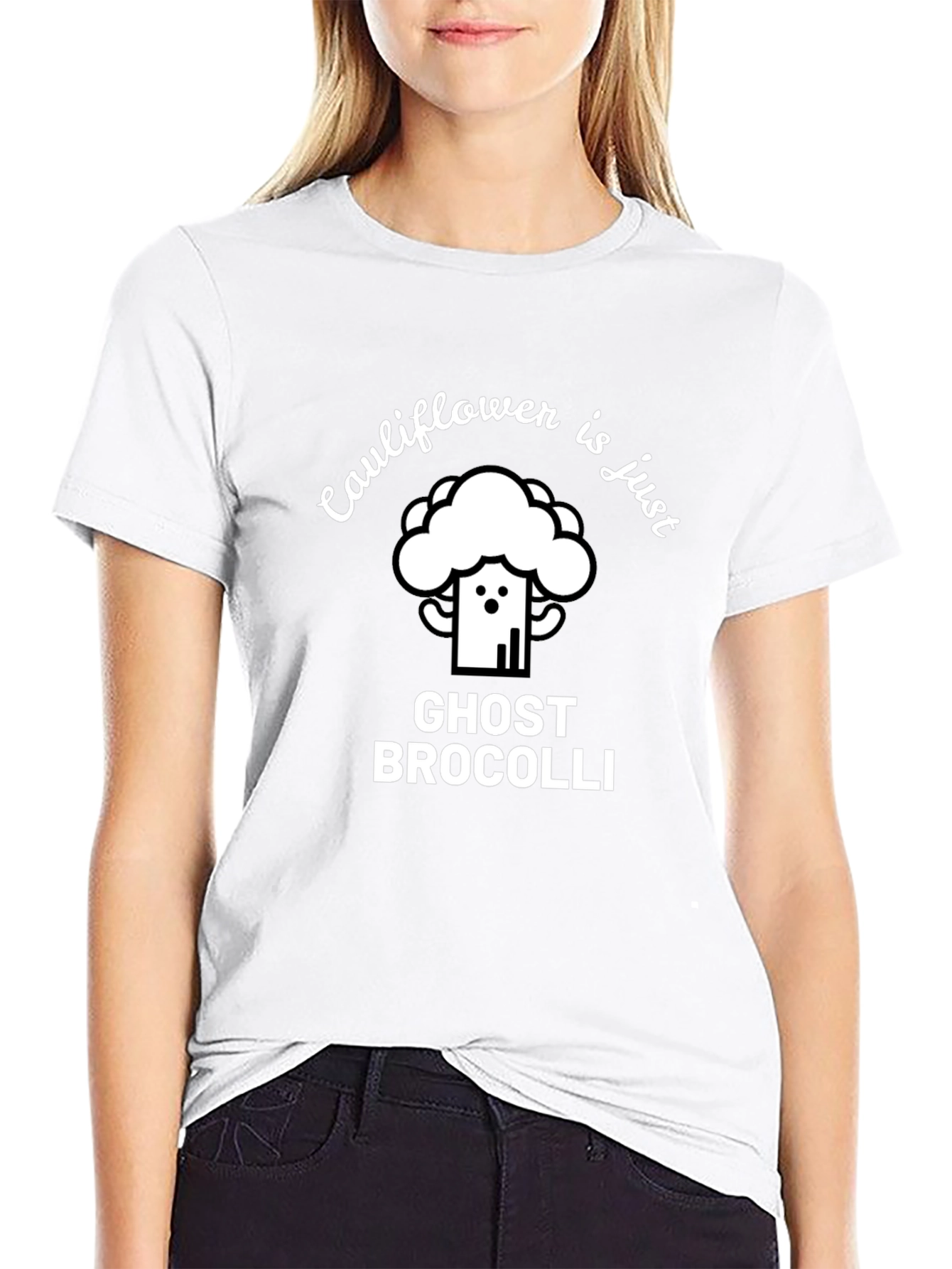 Cauliflower Ghost Broccoli Funny T-Shirt