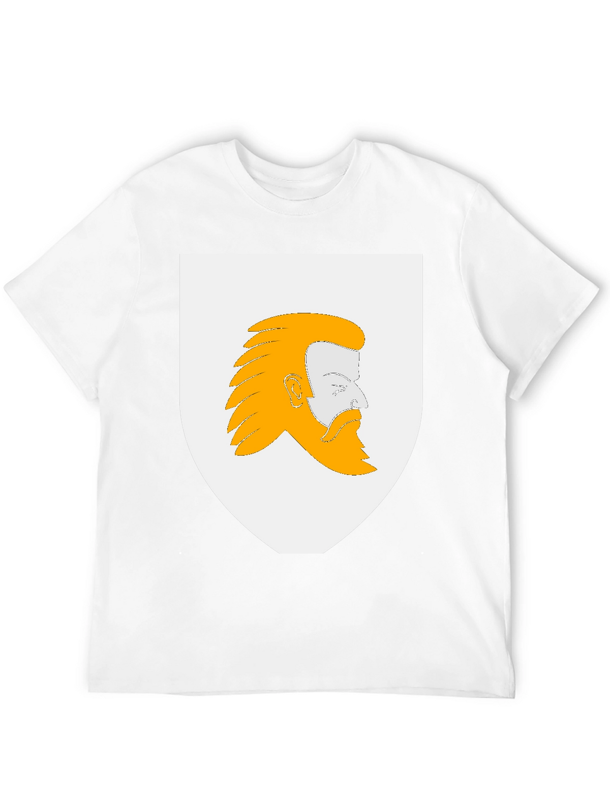 Heraldic Bearded Man Graphic T-Shirt