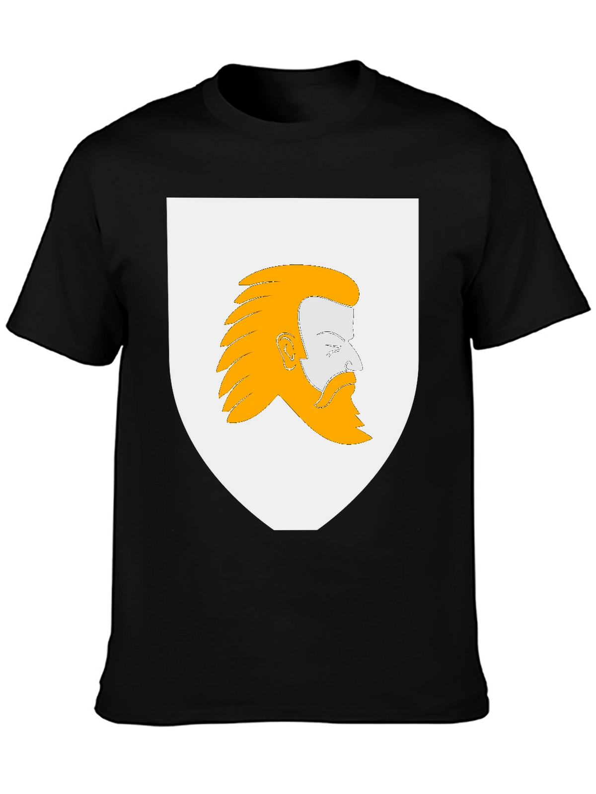 Heraldic Bearded Man Graphic T-Shirt