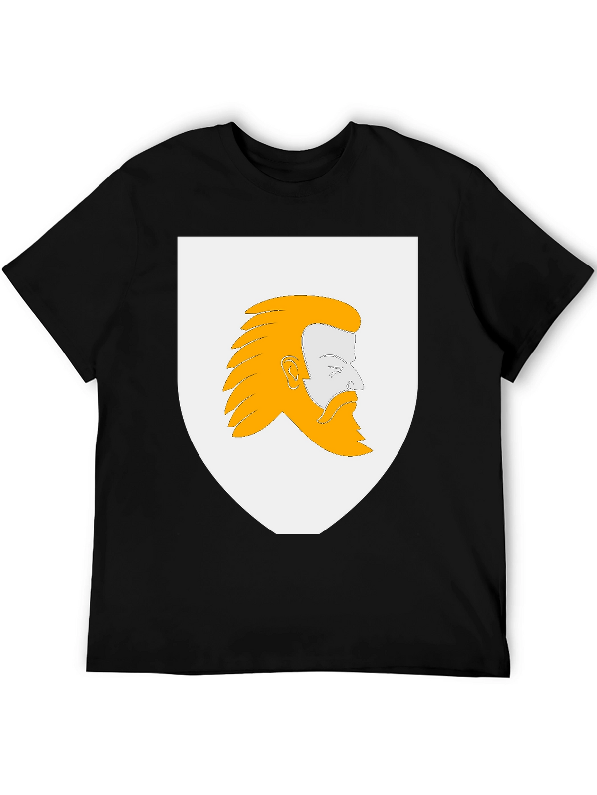 Heraldic Bearded Man Graphic T-Shirt