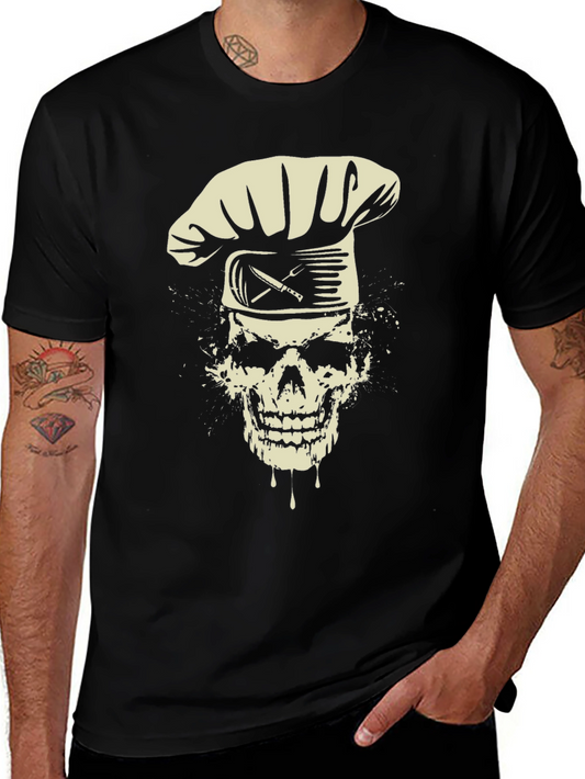 Chef Skull Graphic Tee - Culinary Humor