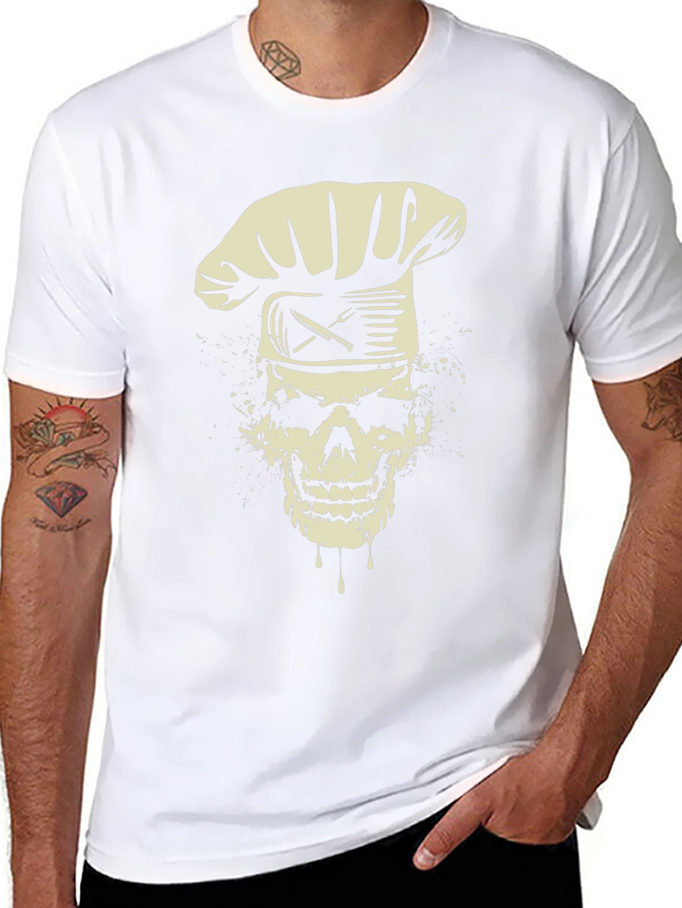 Chef Skull Graphic Tee - Culinary Humor