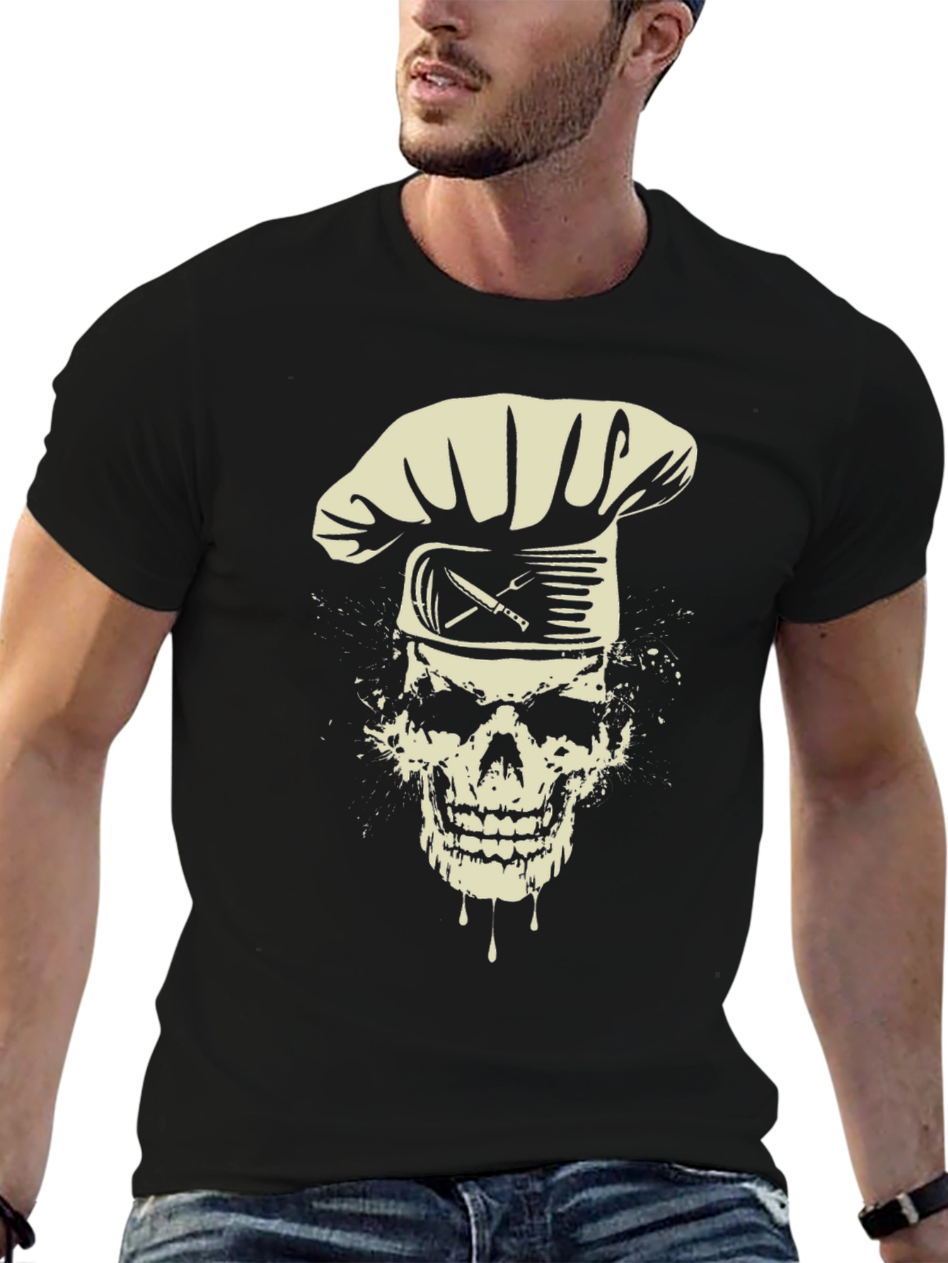 Chef Skull Graphic Tee - Culinary Humor