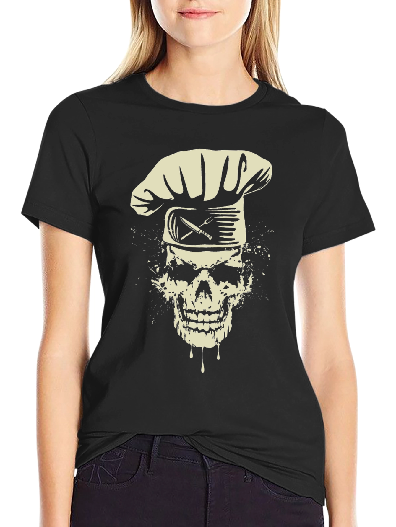 Chef Skull Graphic Tee - Culinary Humor