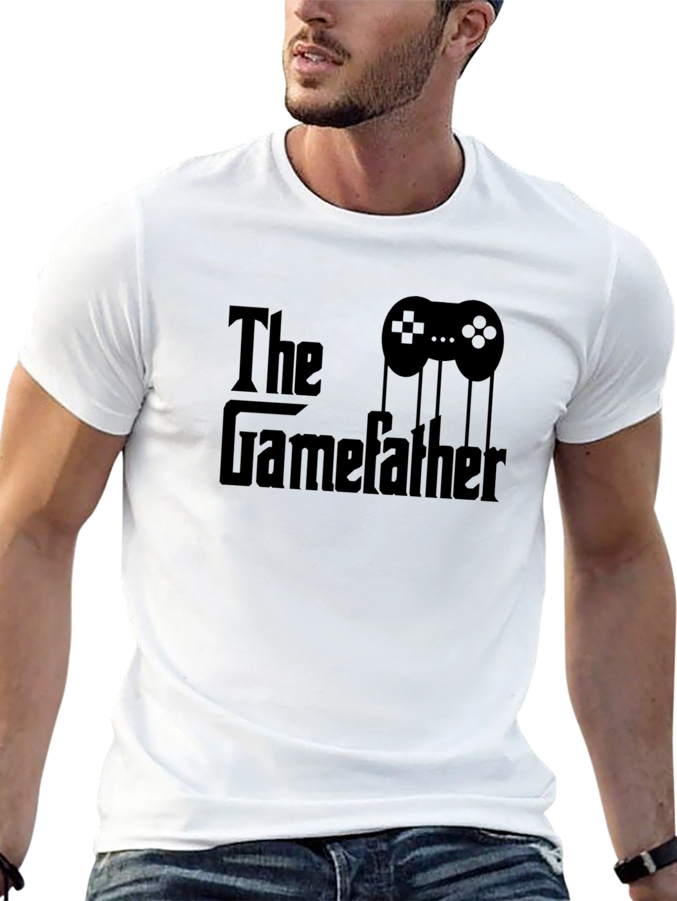 The Gamefather Black T-Shirt - Gamer Dad Tee