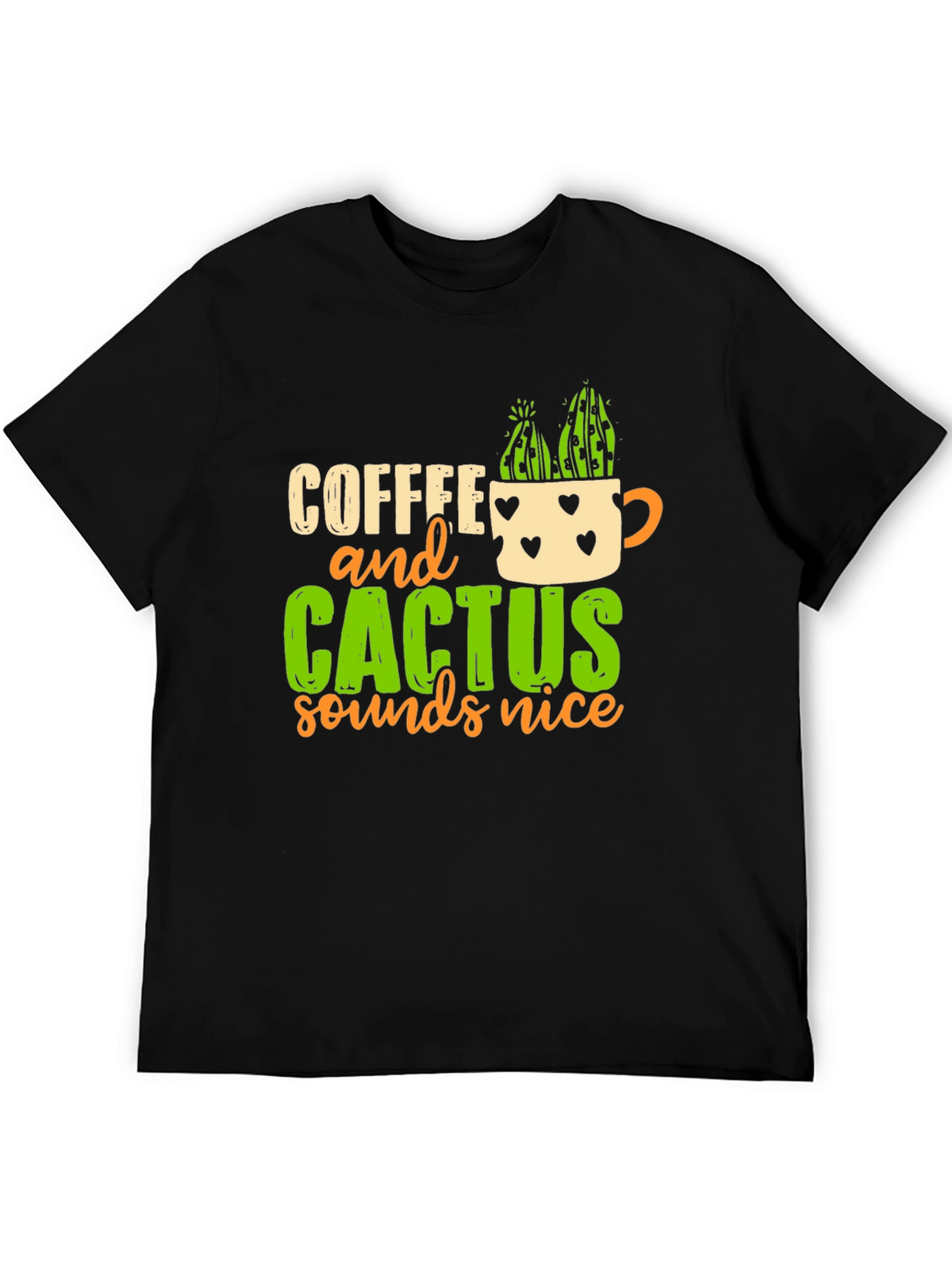 Coffee and Cactus T-Shirt Funny Plant Lover Tee