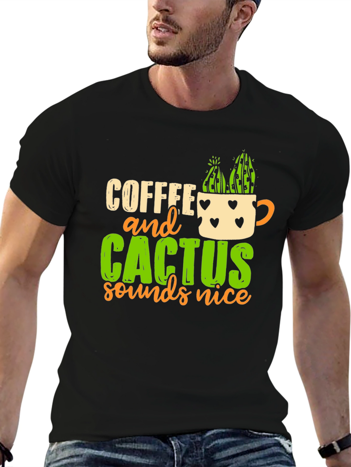 Coffee and Cactus T-Shirt Funny Plant Lover Tee
