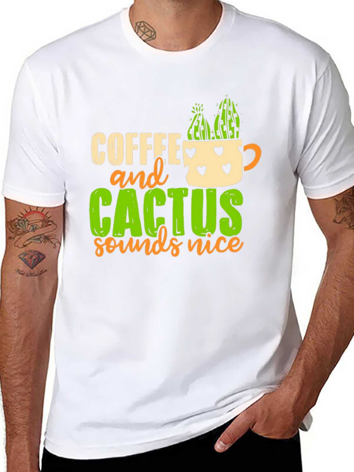 Coffee and Cactus T-Shirt Funny Plant Lover Tee