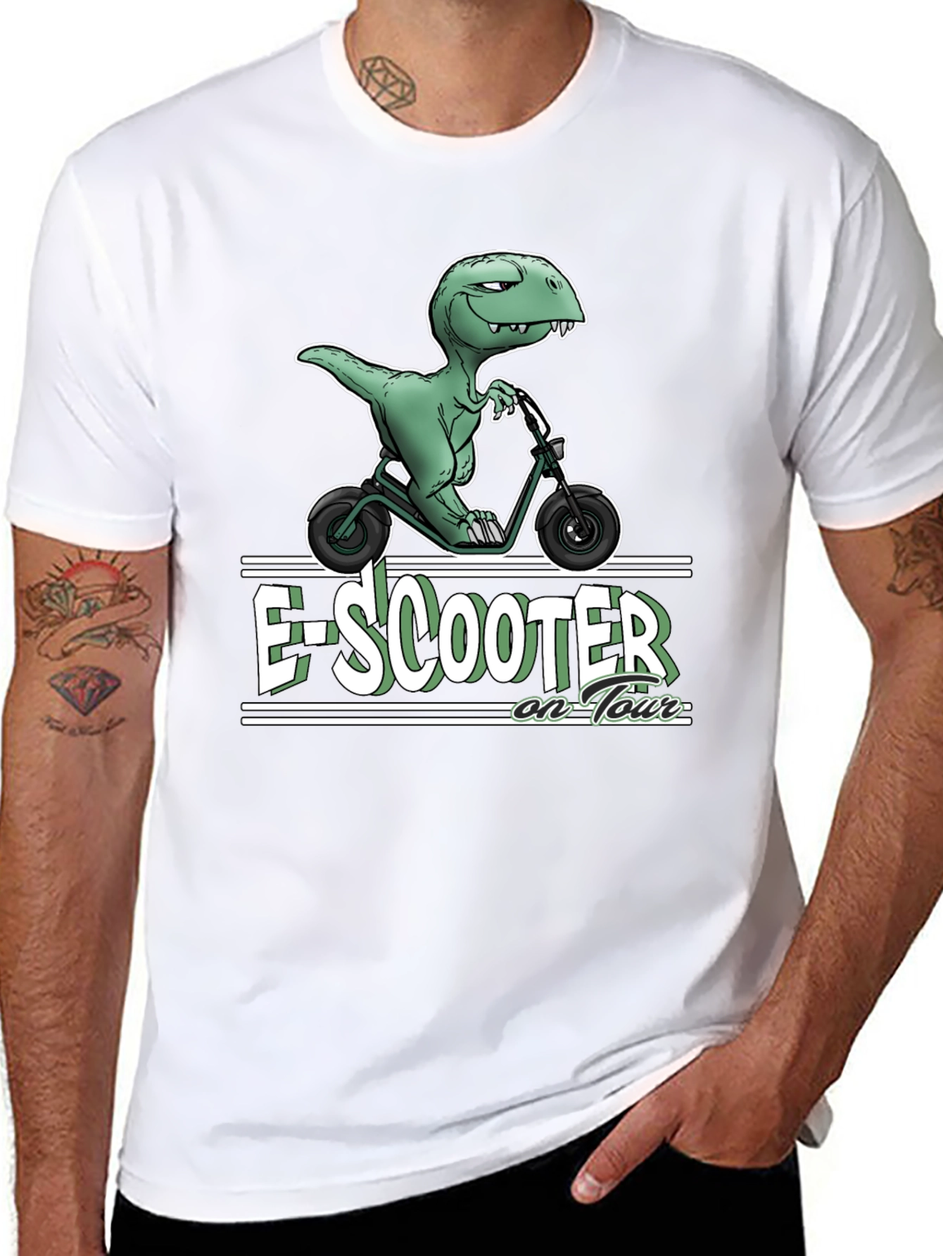 E-Scooter Dinosaur T-Shirt - On Tour