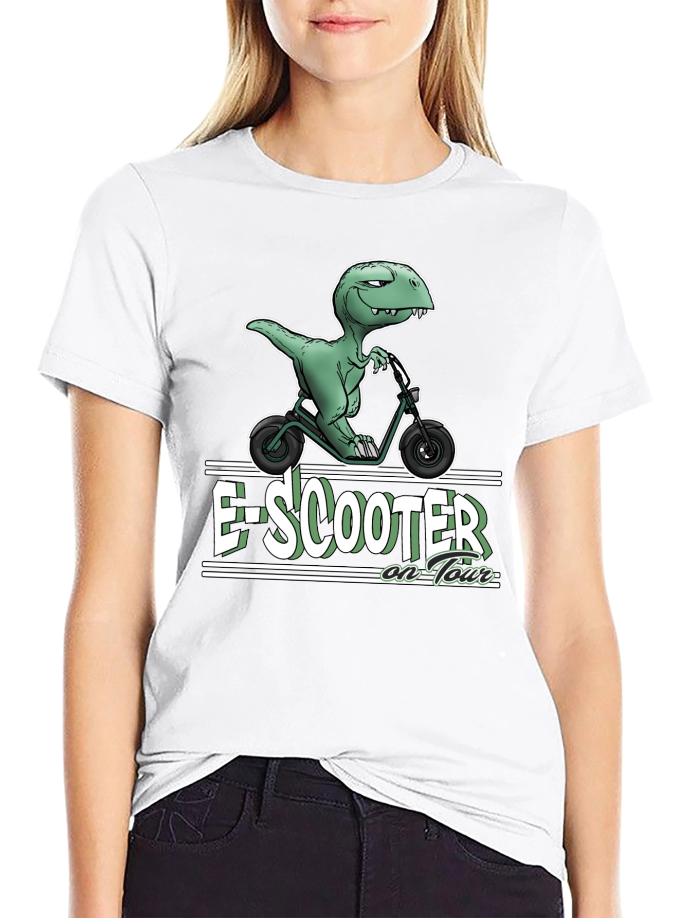 E-Scooter Dinosaur T-Shirt - On Tour