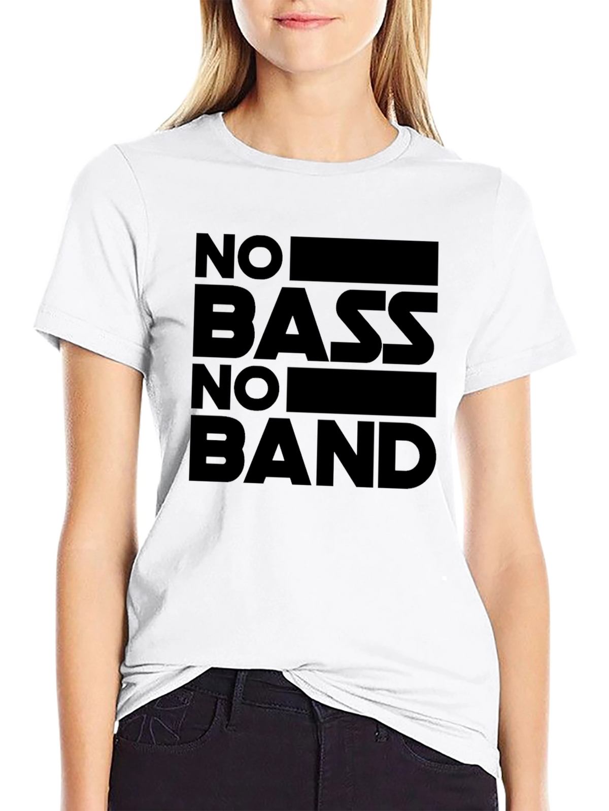 No Bass No Band Graphic T-Shirt - Musician Apparel