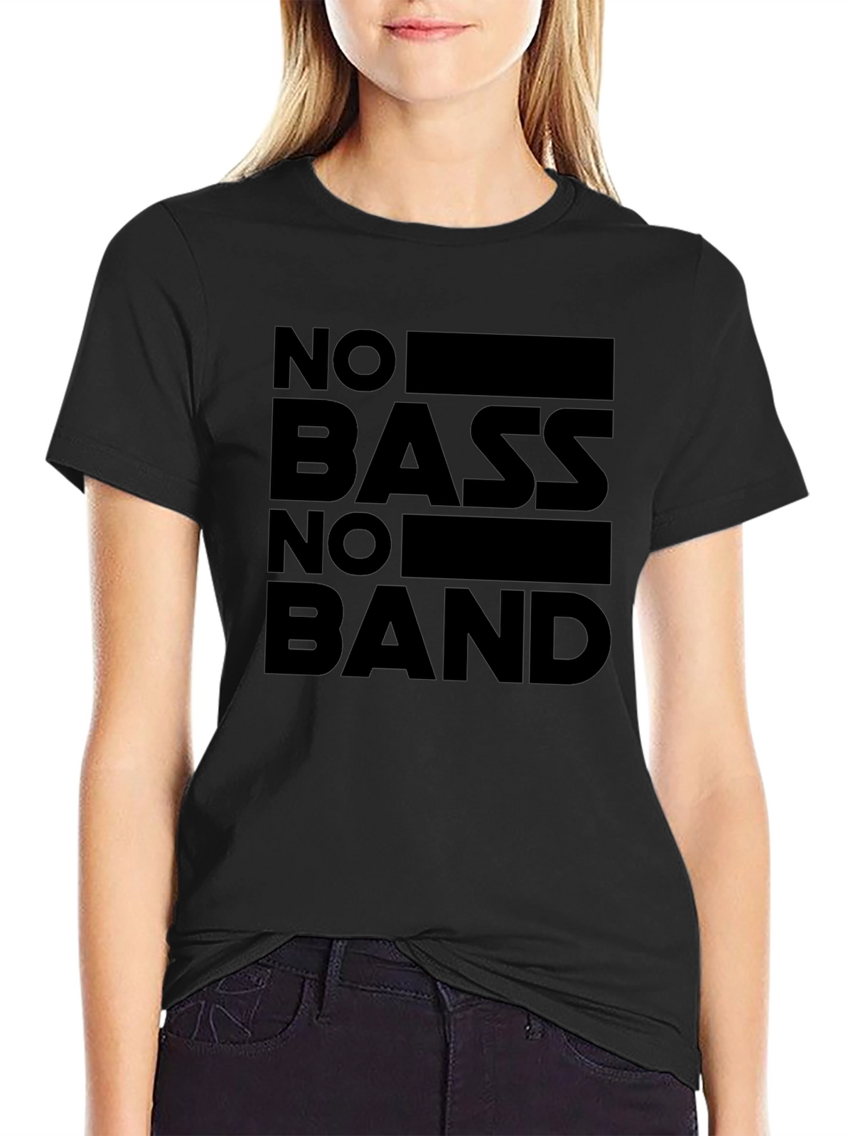 No Bass No Band Graphic T-Shirt - Musician Apparel