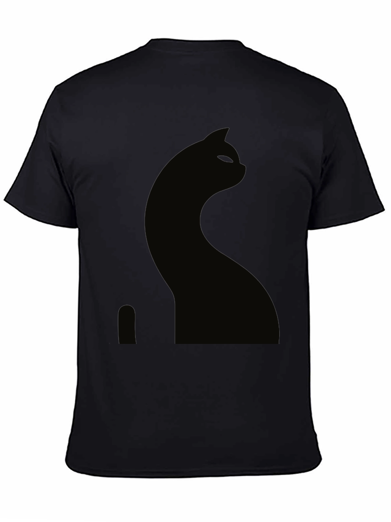 Black Cat Silhouette Graphic Tee