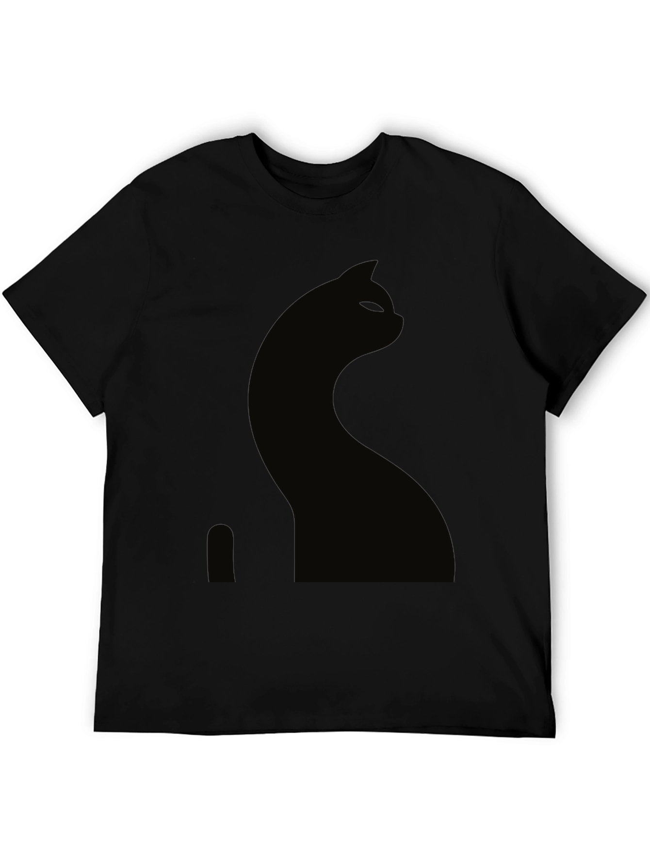 Black Cat Silhouette Graphic Tee