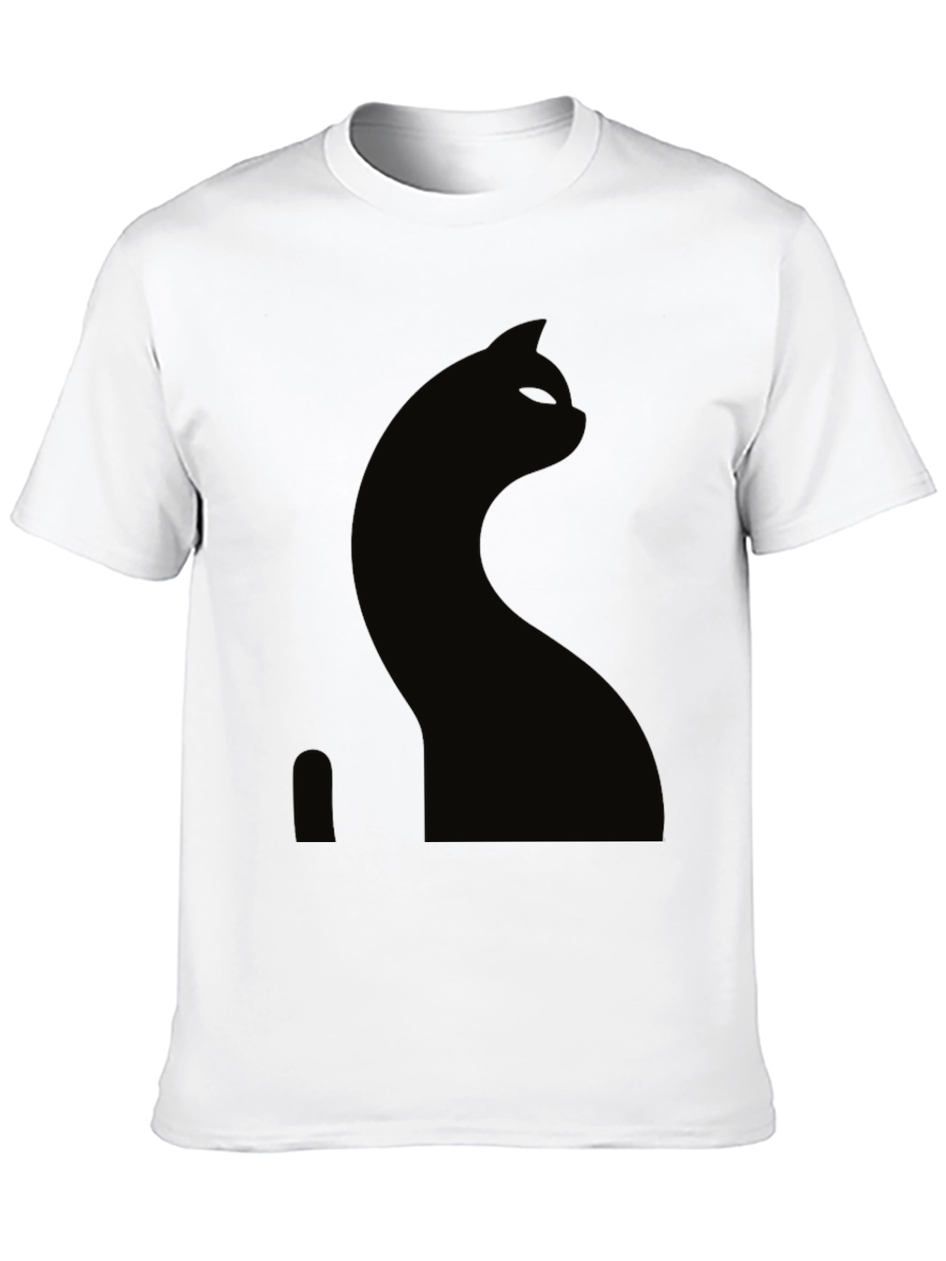 Black Cat Silhouette Graphic Tee