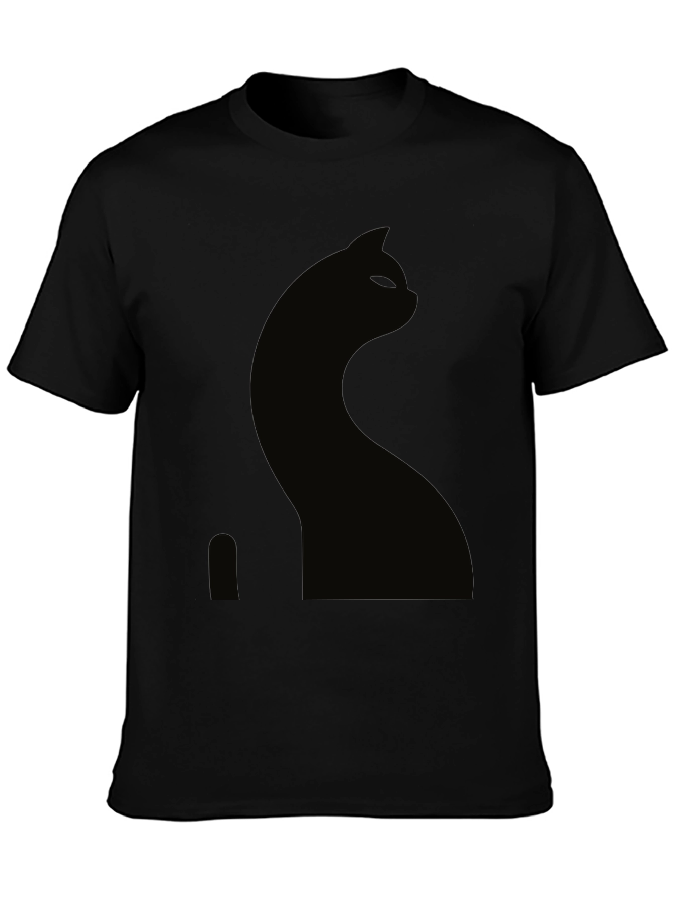 Black Cat Silhouette Graphic Tee