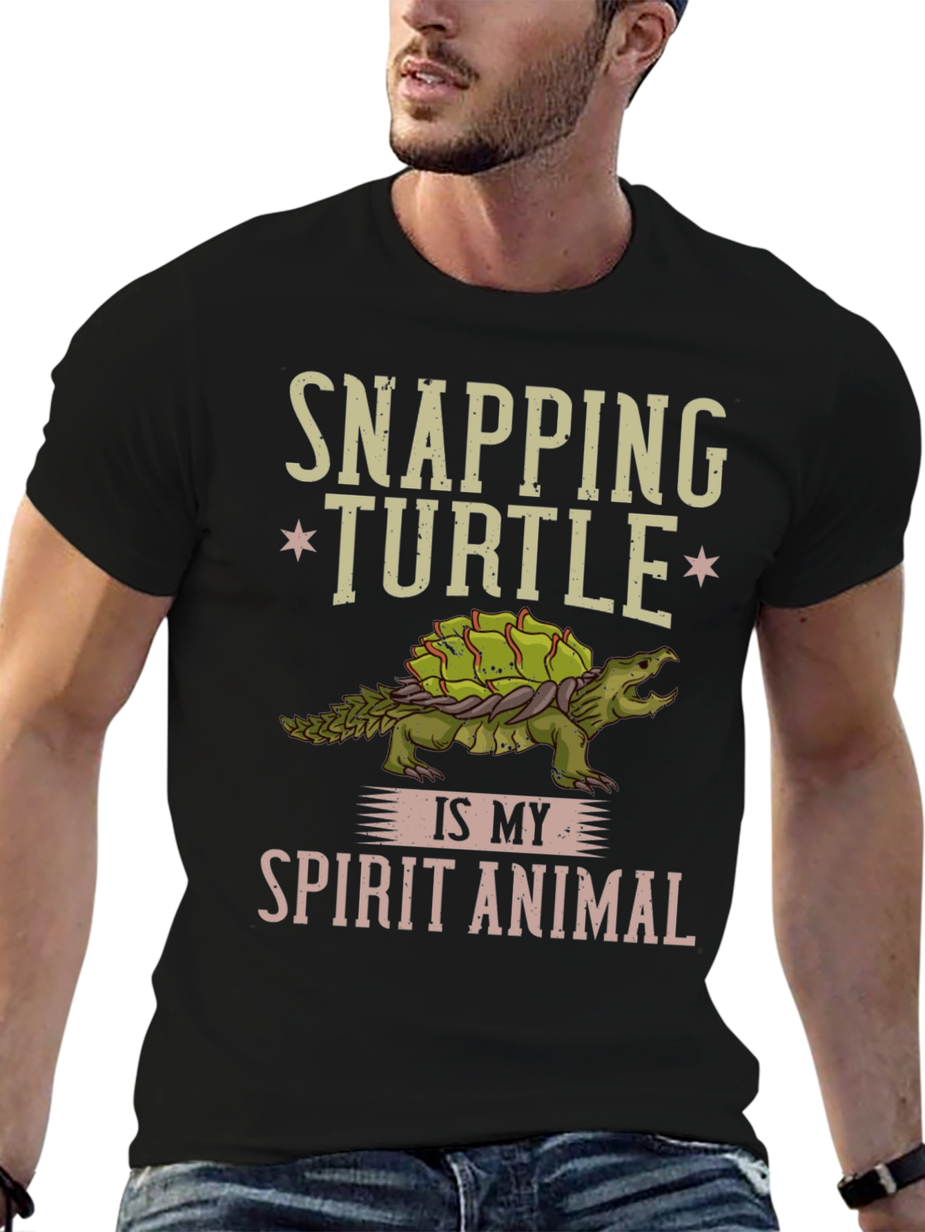Snapping Turtle Spirit Animal Graphic T-Shirt