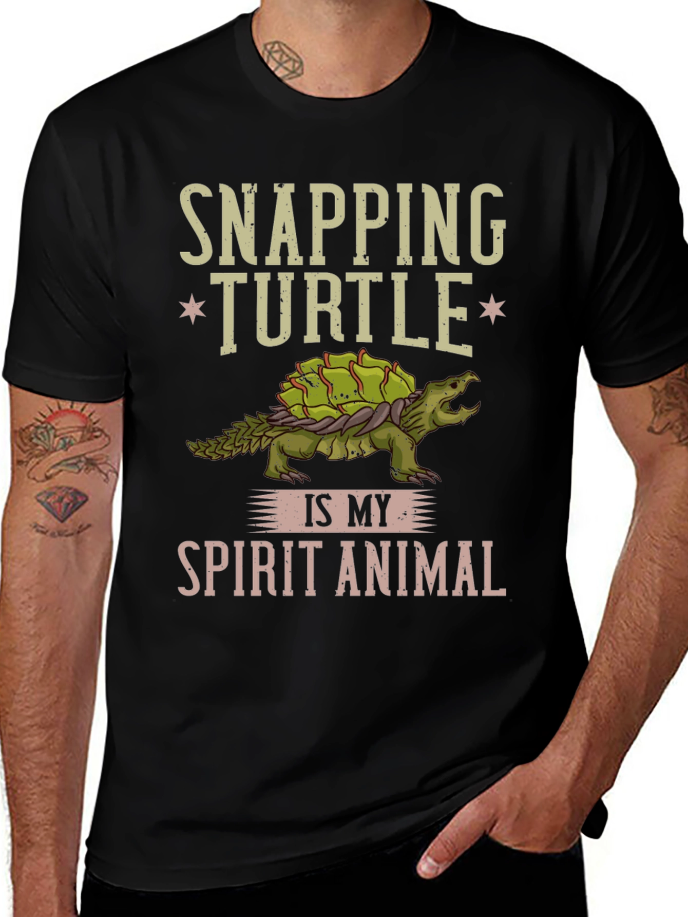 Snapping Turtle Spirit Animal Graphic T-Shirt