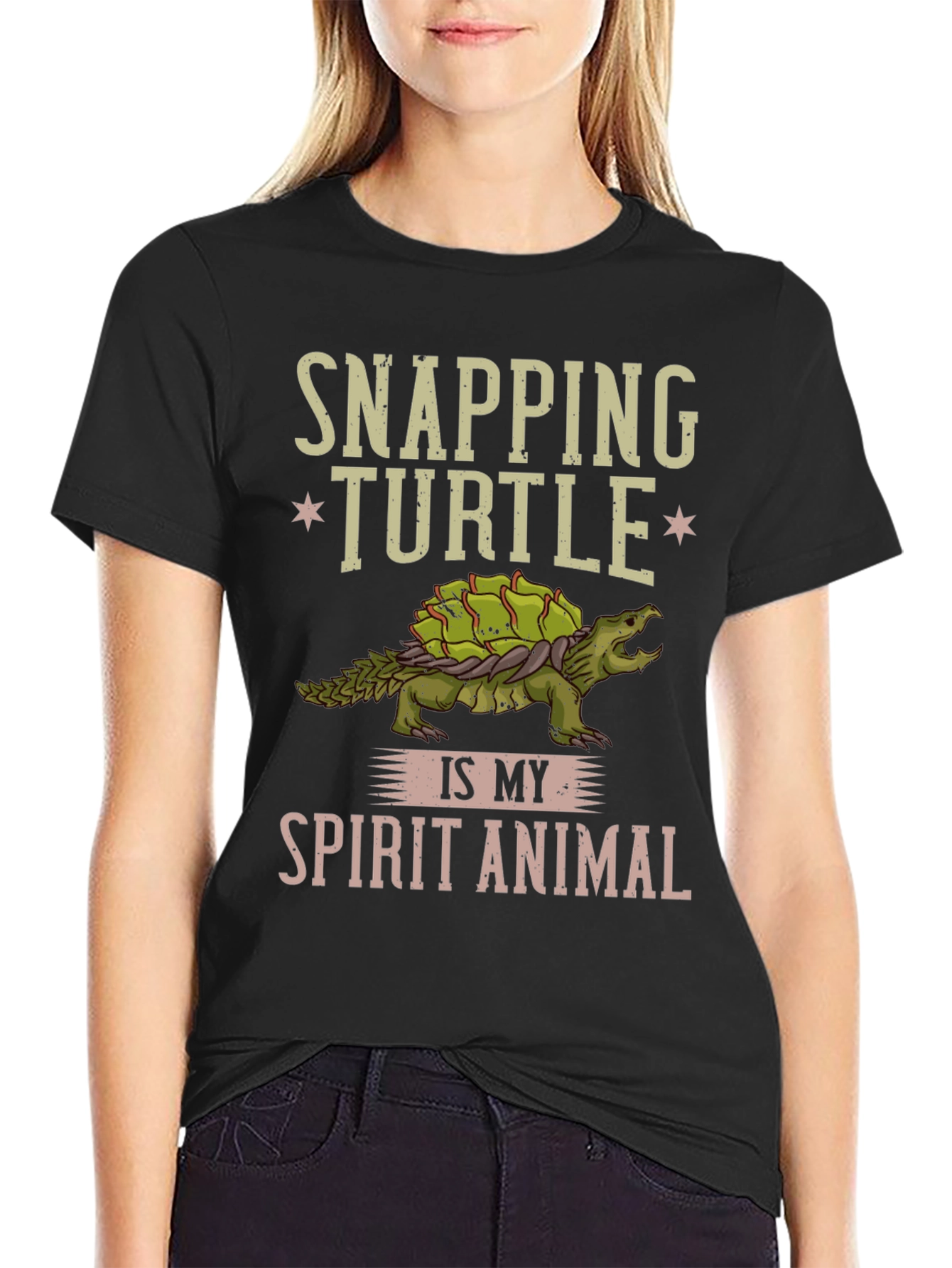 Snapping Turtle Spirit Animal Graphic T-Shirt