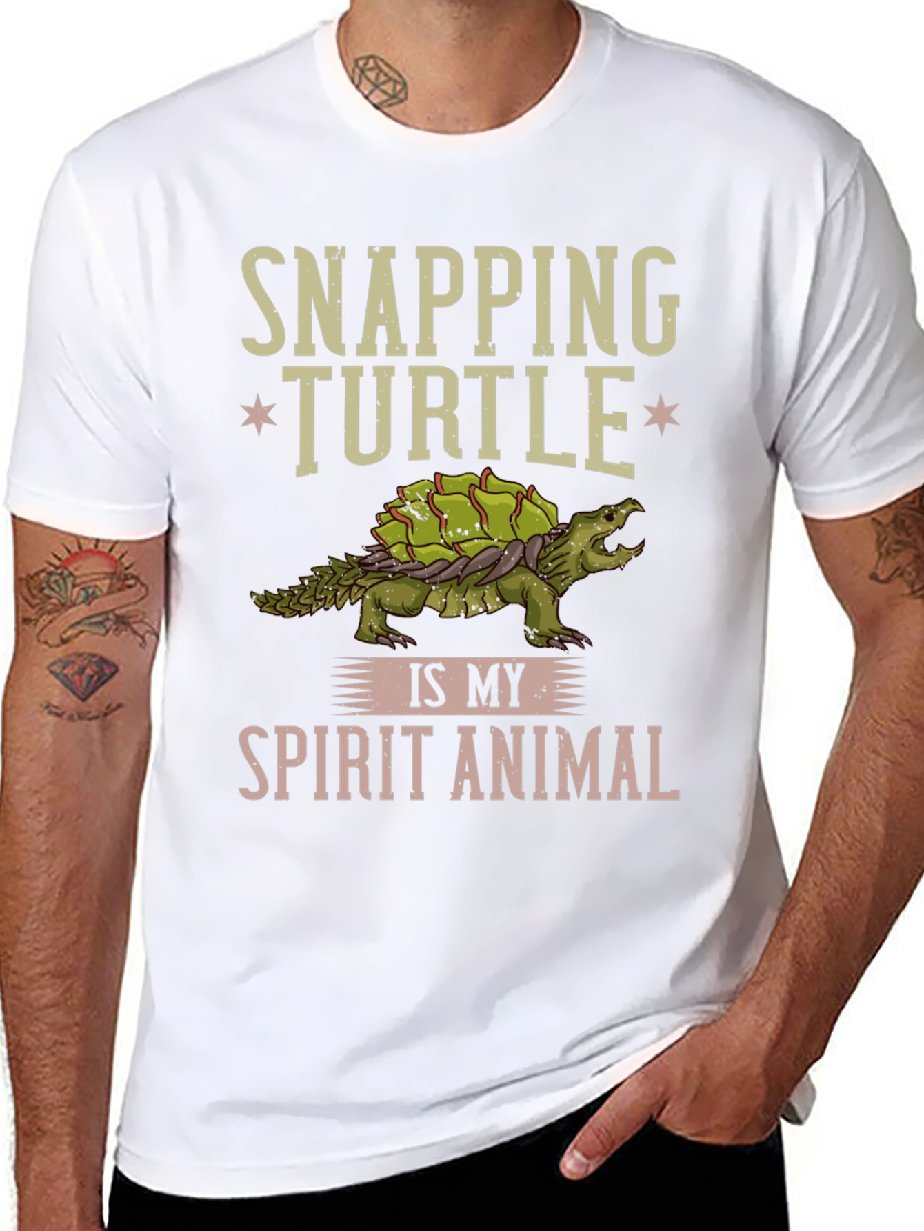 Snapping Turtle Spirit Animal Graphic T-Shirt