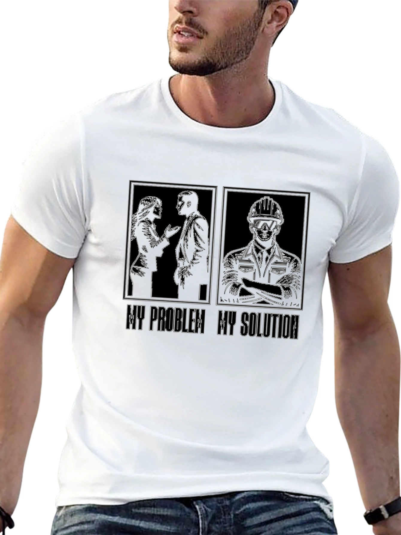 My Problem My Solution Engineer T-Shirt Funny Job Gift