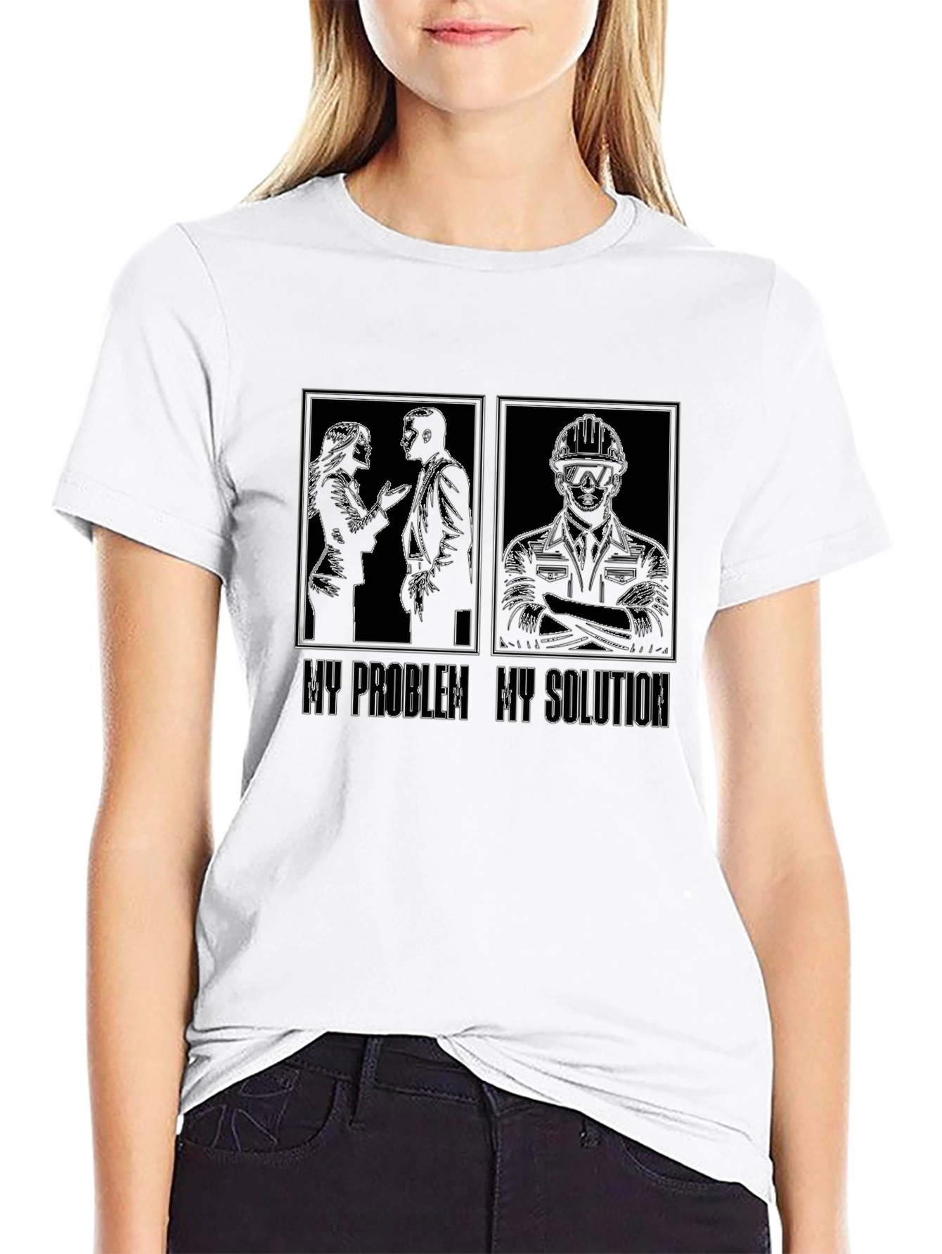My Problem My Solution Engineer T-Shirt Funny Job Gift