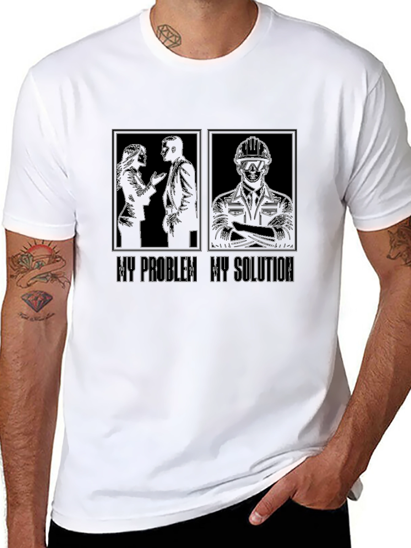 My Problem My Solution Engineer T-Shirt Funny Job Gift