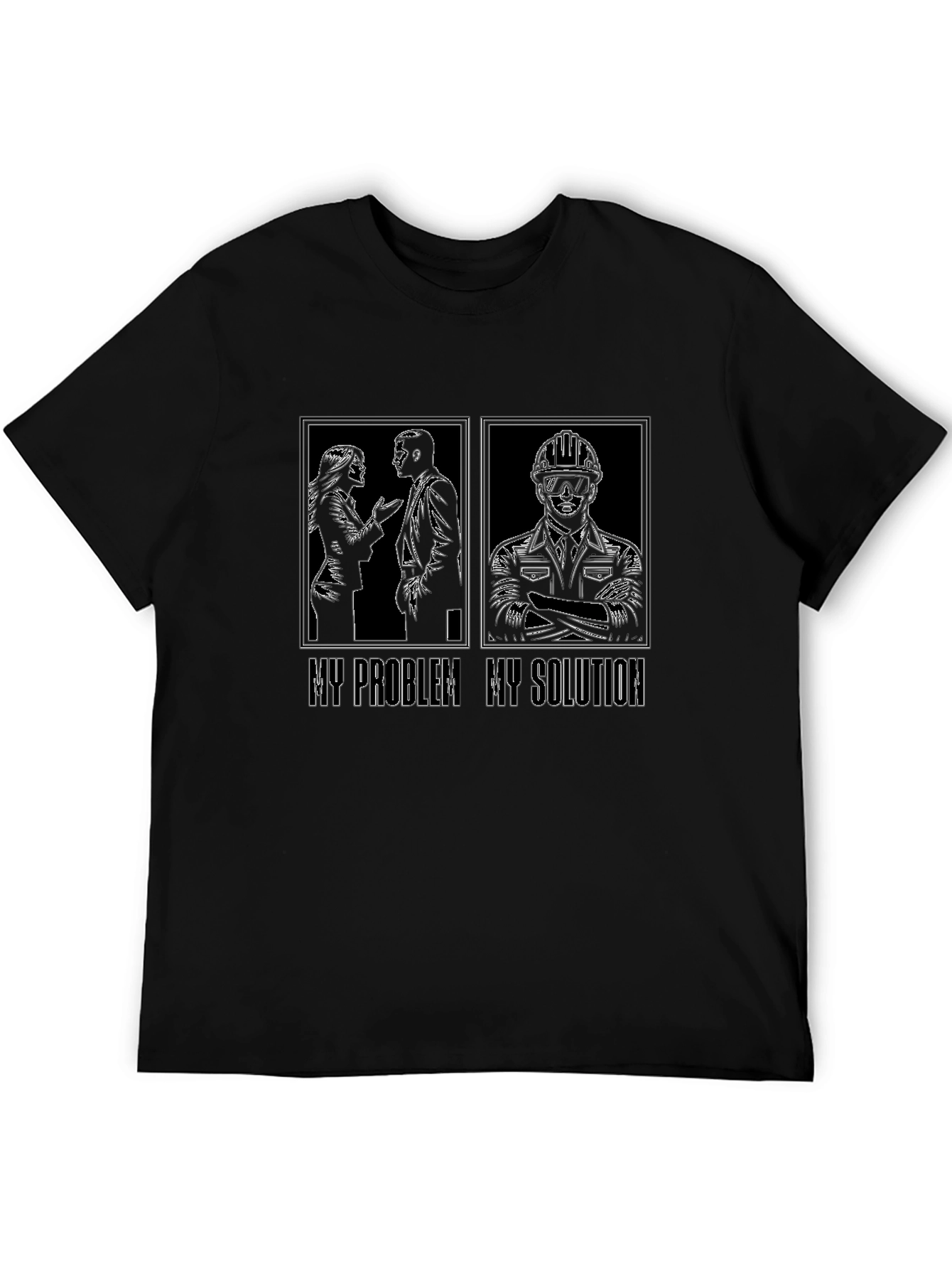 My Problem My Solution Engineer T-Shirt Funny Job Gift