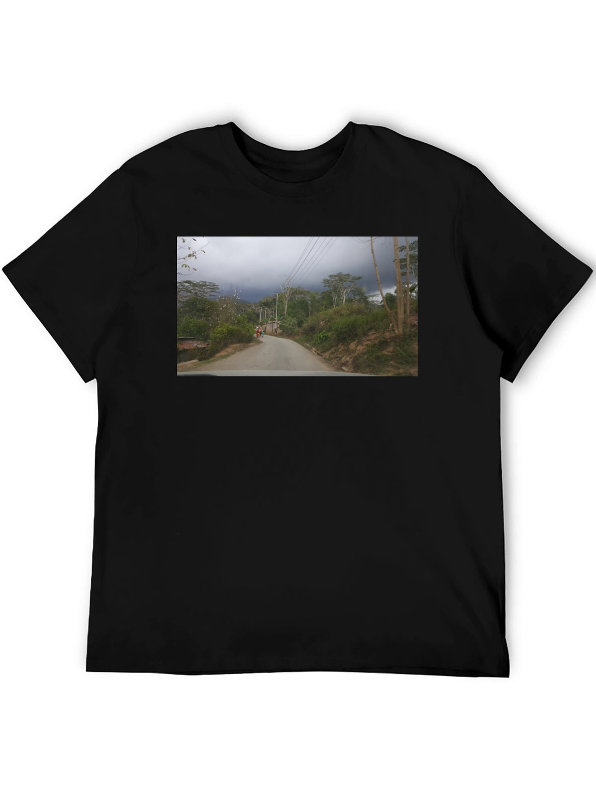Nature Road Graphic Black T-Shirt