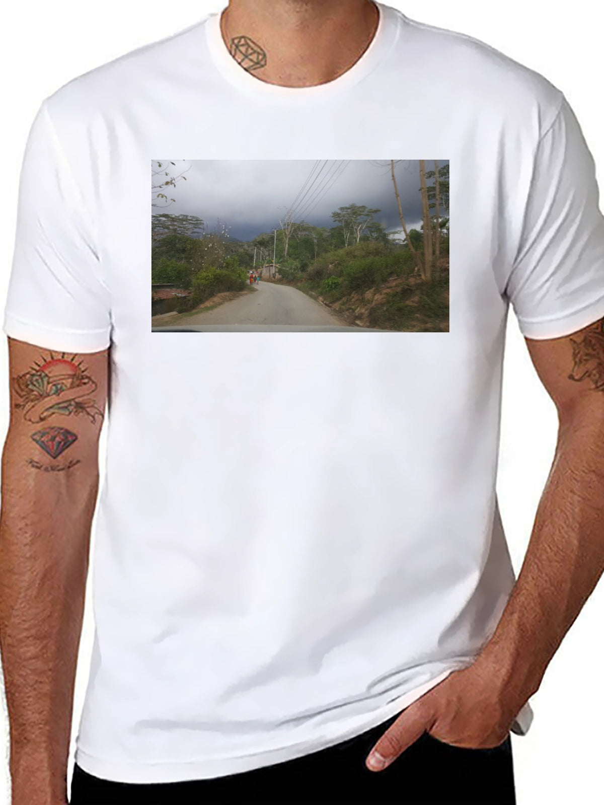 Nature Road Graphic Black T-Shirt