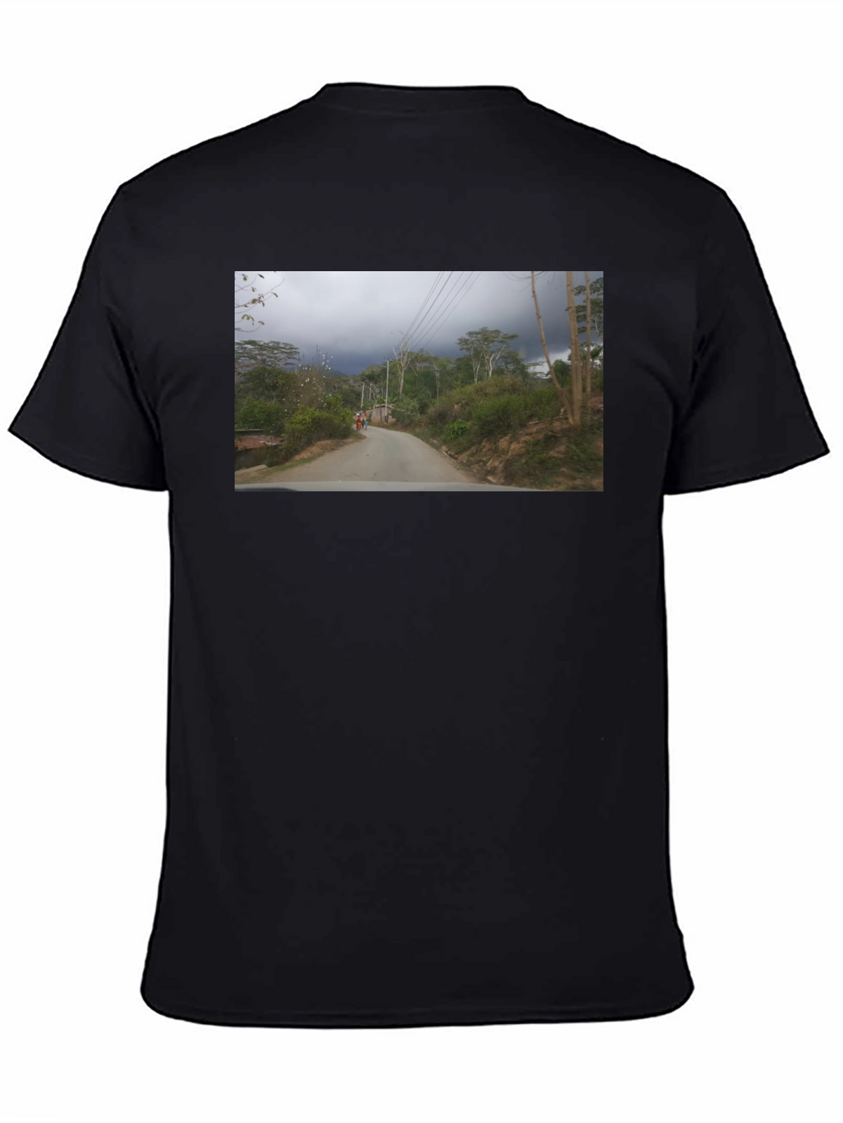 Nature Road Graphic Black T-Shirt