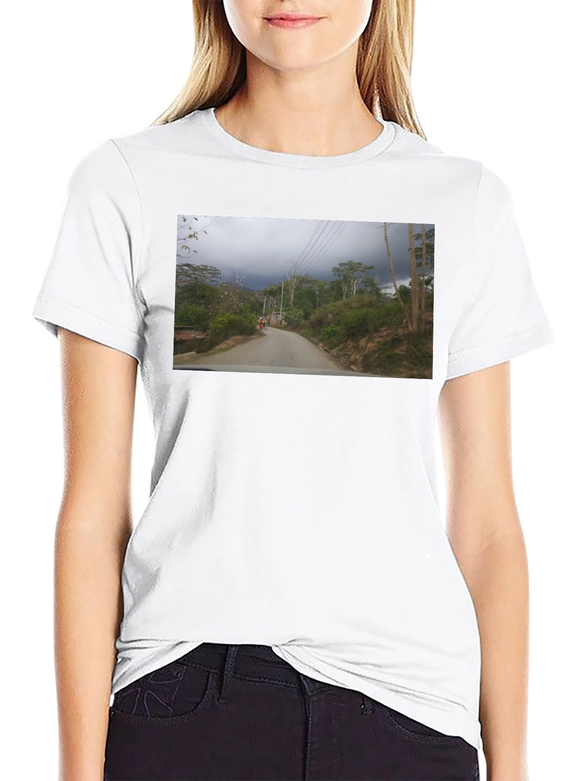 Nature Road Graphic Black T-Shirt