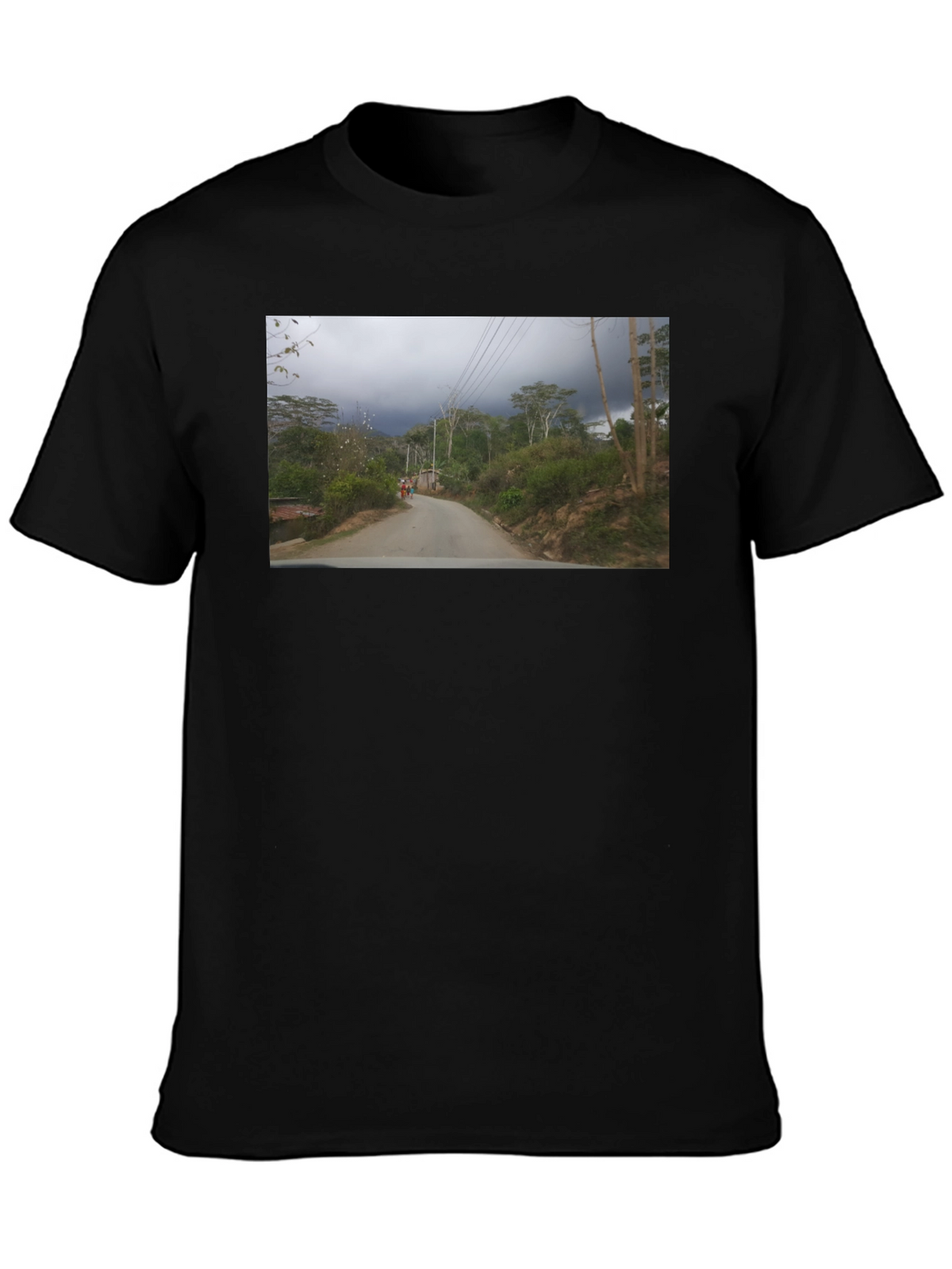 Nature Road Graphic Black T-Shirt