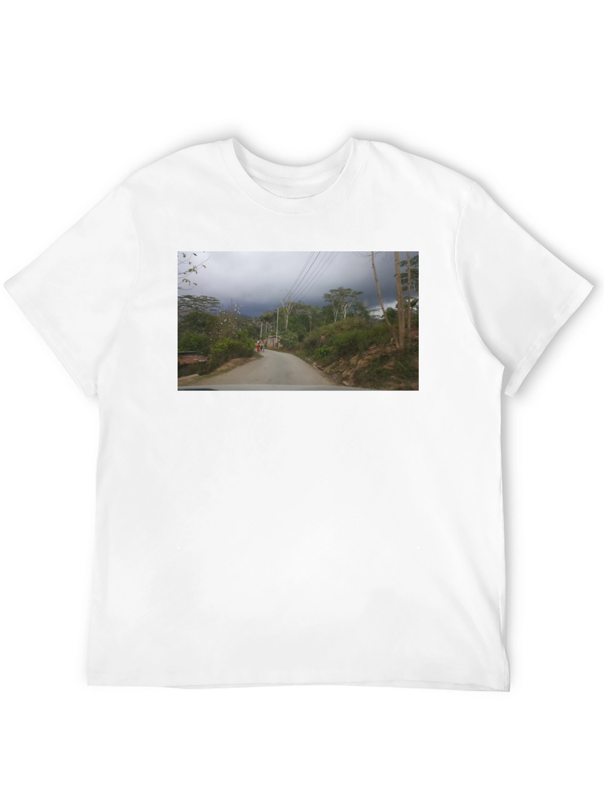 Nature Road Graphic Black T-Shirt