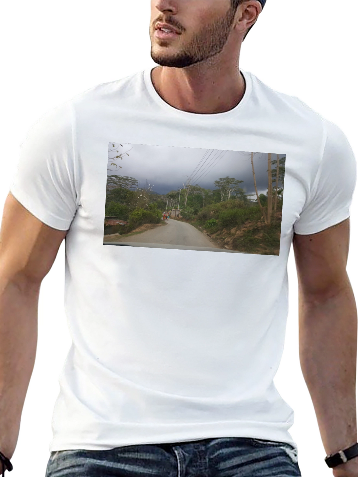 Nature Road Graphic Black T-Shirt