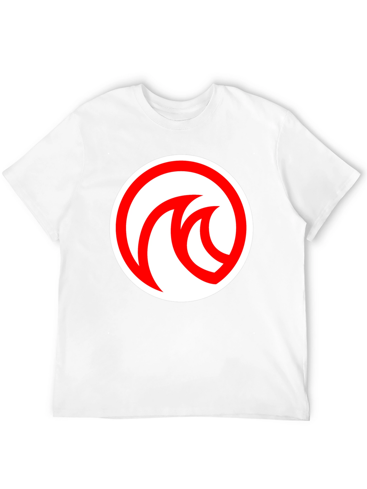 Modern Black T-Shirt with Red Circle Logo