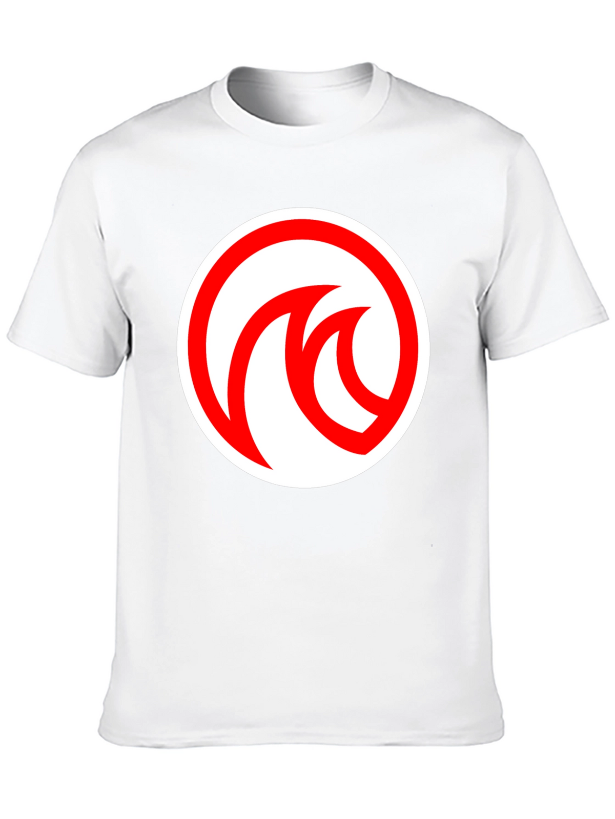 Modern Black T-Shirt with Red Circle Logo