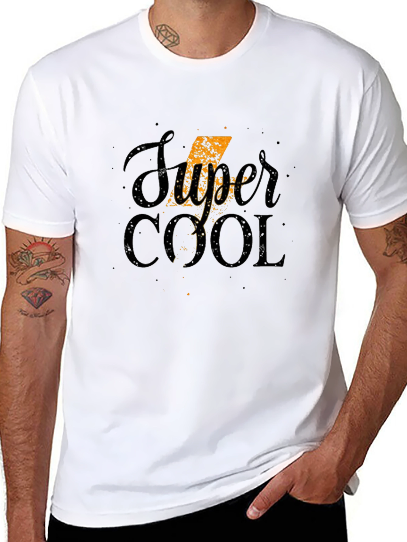 Super Cool Graphic Tee - Stylish Black T-Shirt